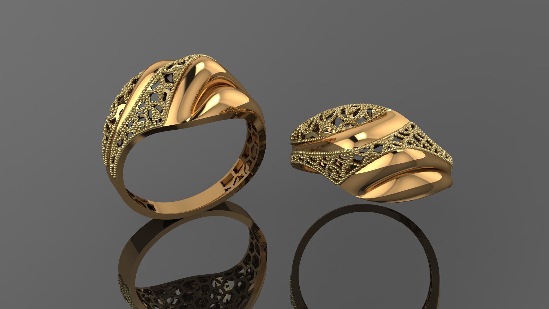 49 new light weight rings stl 3D print model_13