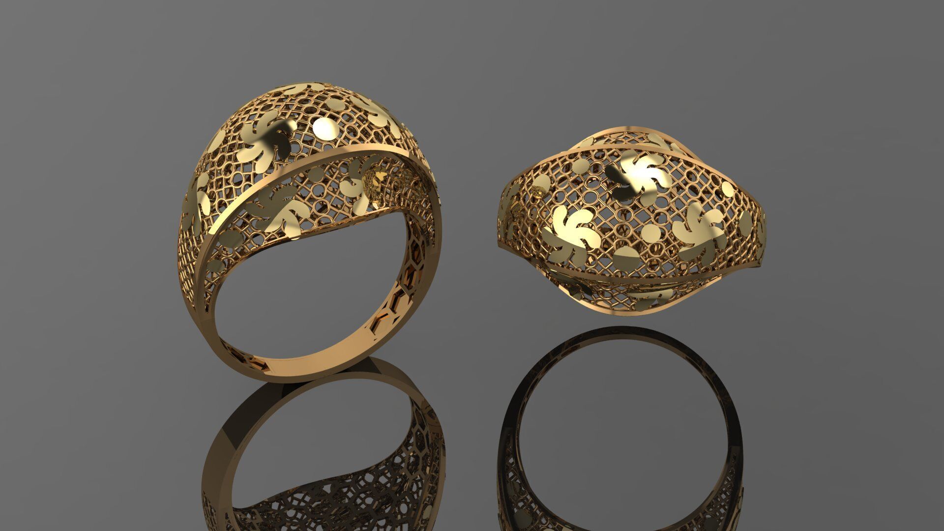 49 new light weight rings stl 3D print model_3