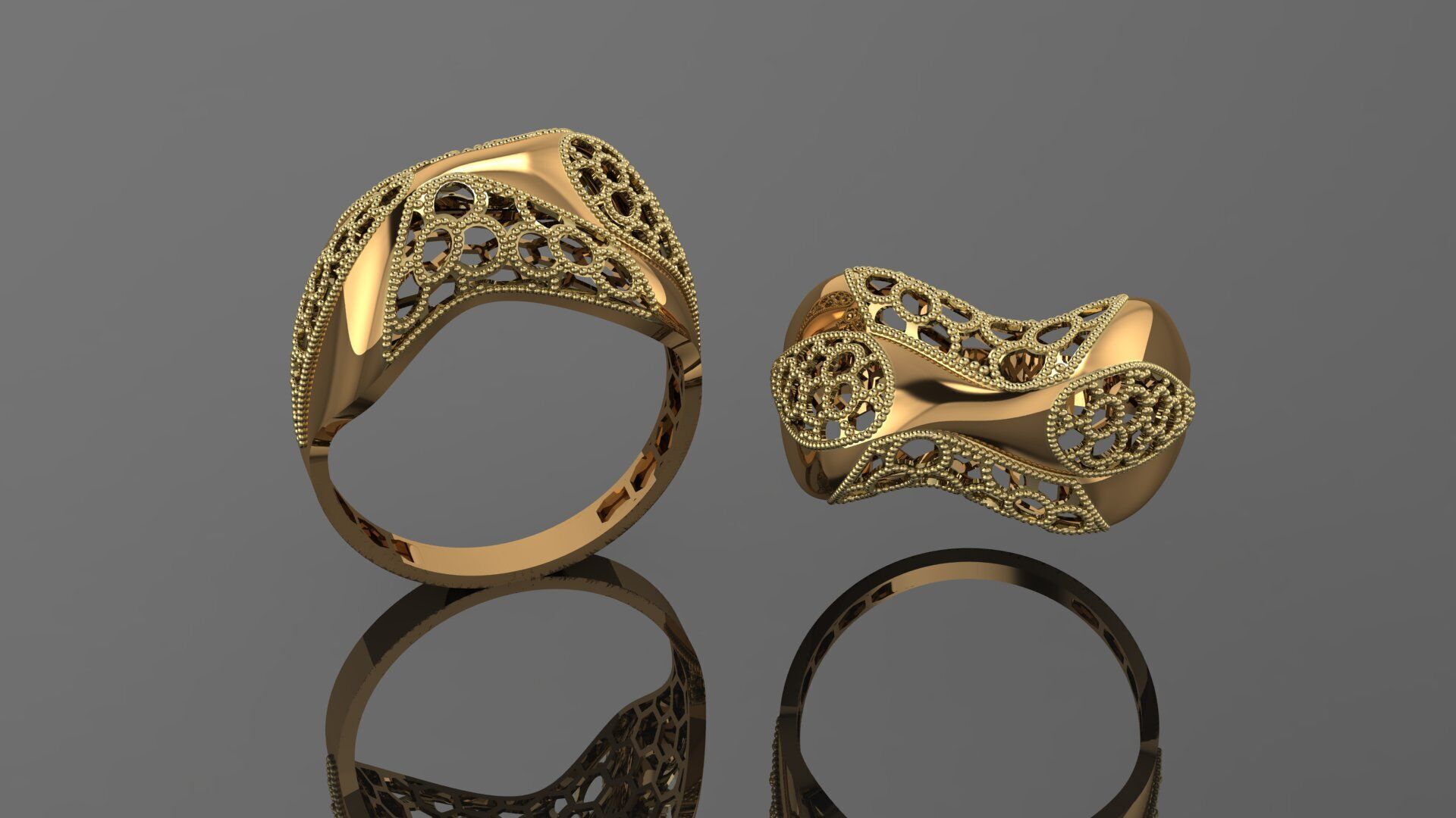49 new light weight rings stl 3D print model_10