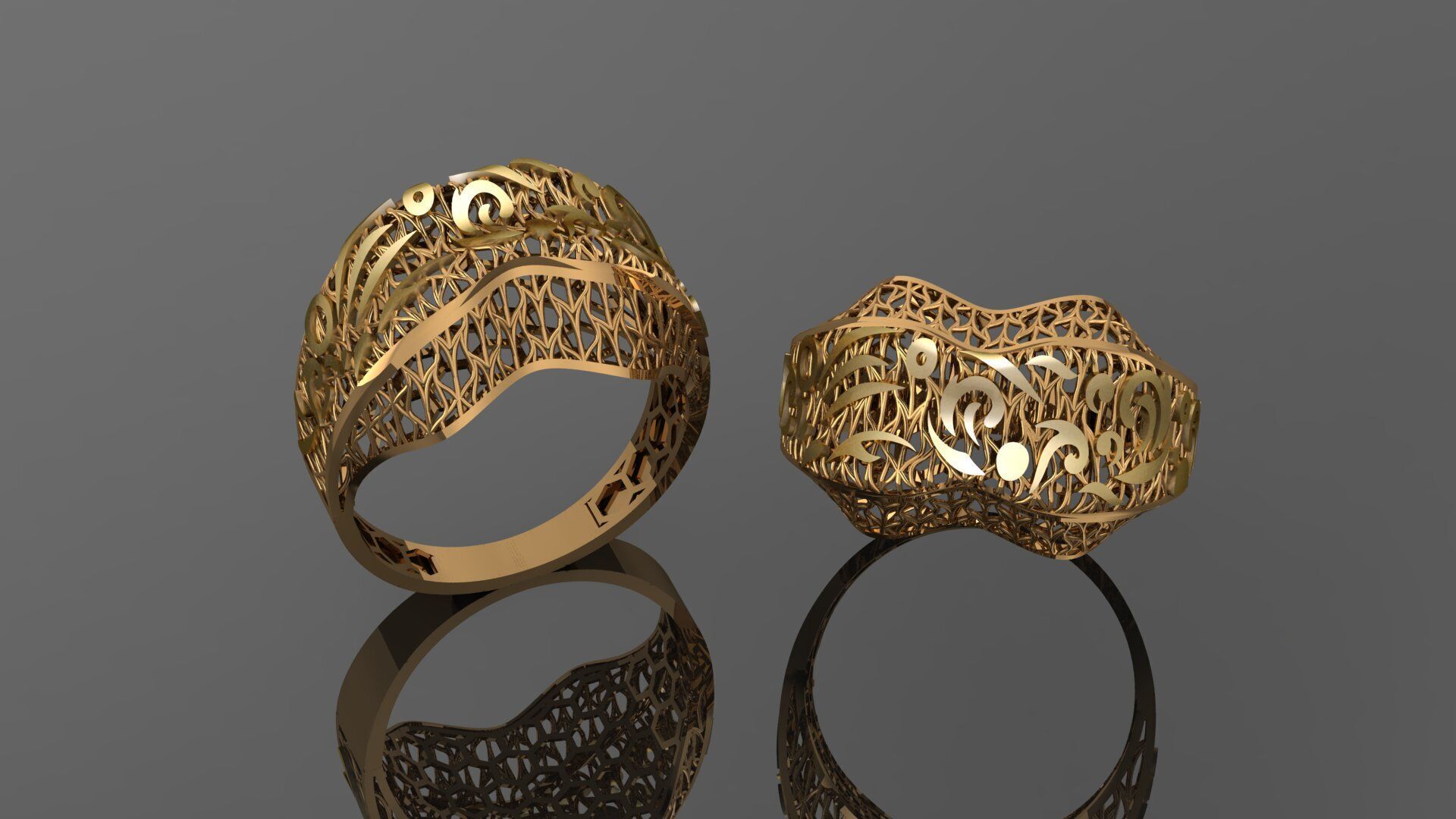 49 new light weight rings stl 3D print model_22