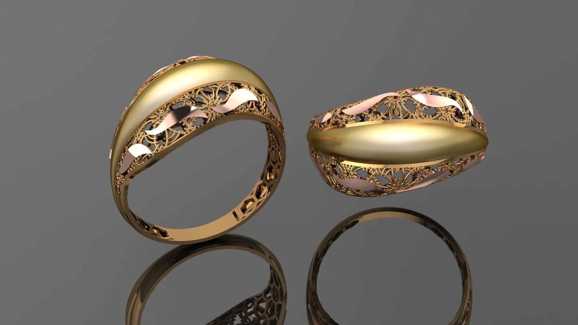 49 new light weight rings stl 3D print model_30