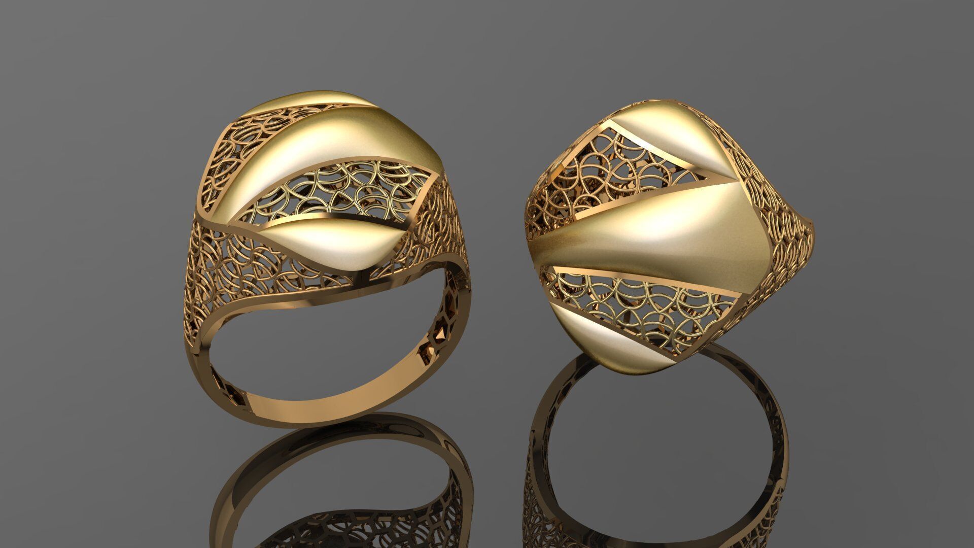 49 new light weight rings stl 3D print model_24
