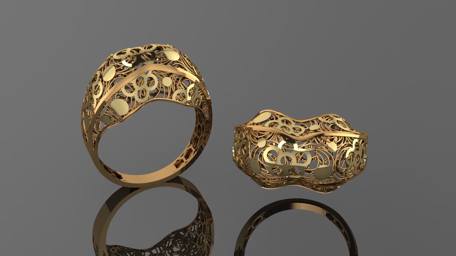 49 new light weight rings stl 3D print model_2