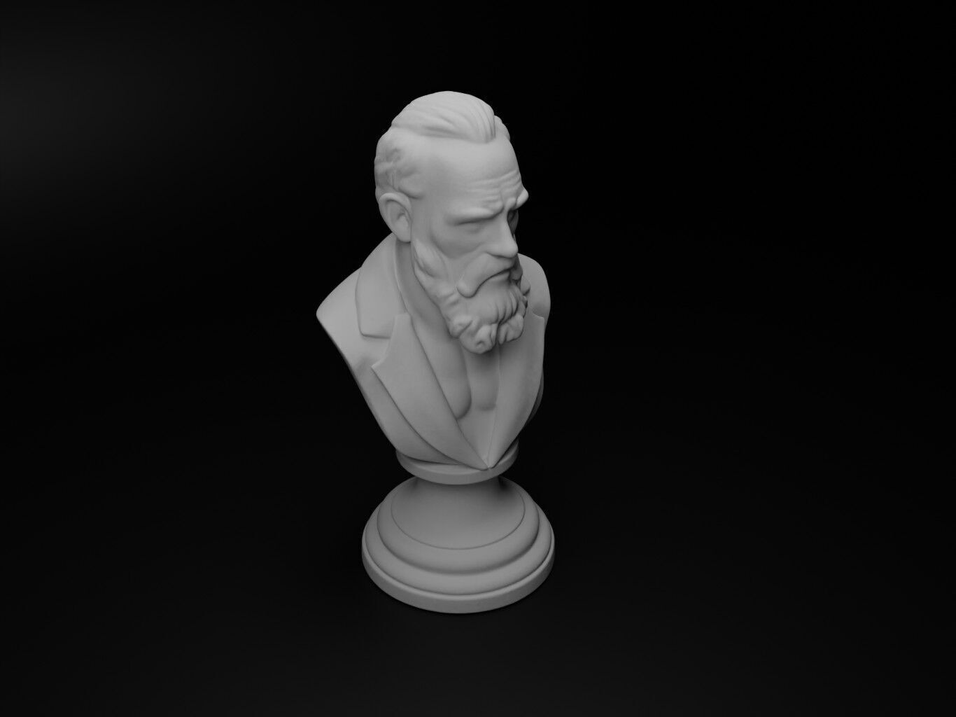 Resurrectionist Bust Chess 3D print model_2