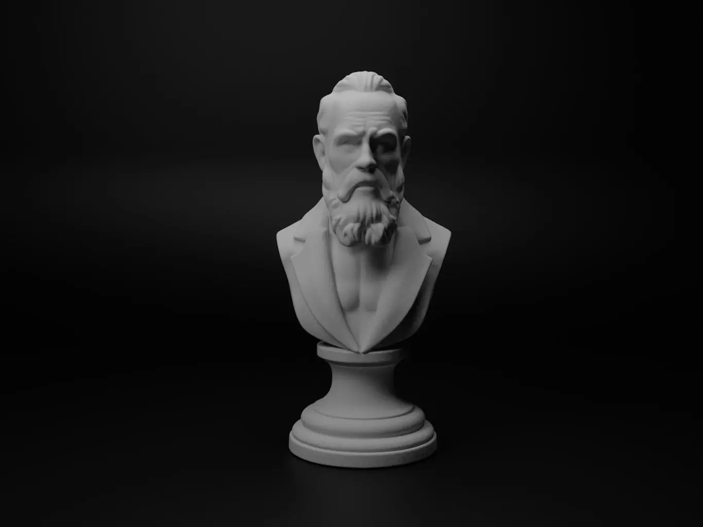 Resurrectionist Bust Chess 3D print model_0