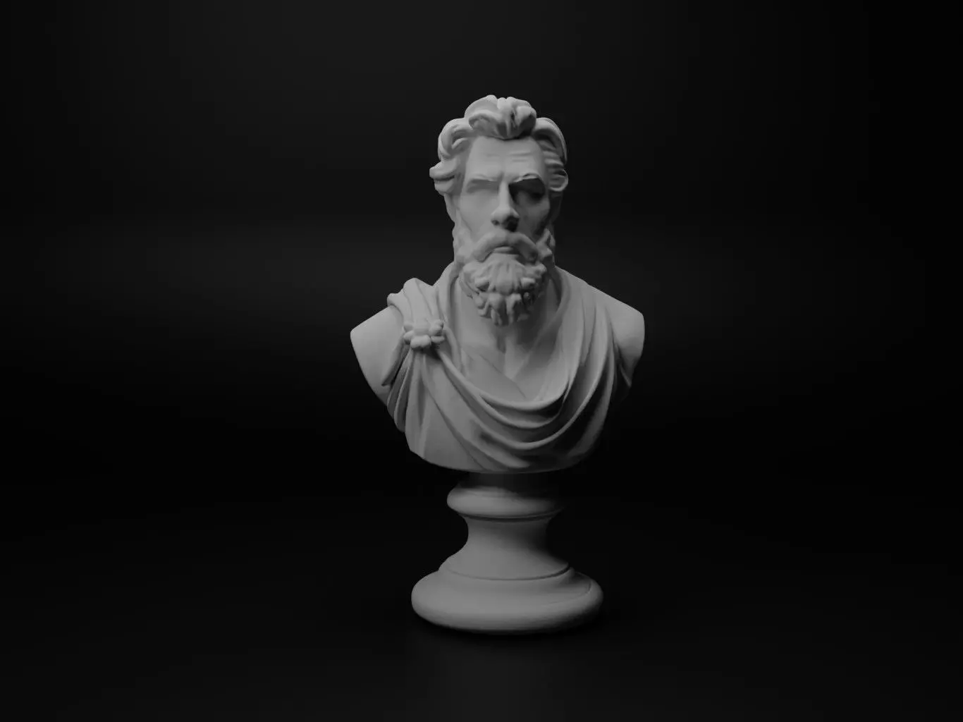 Rising Legend Bust Chess 3D print model_0