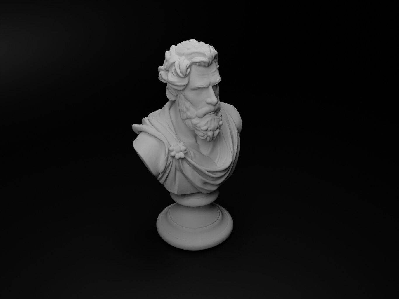 Rising Legend Bust Chess 3D print model_2