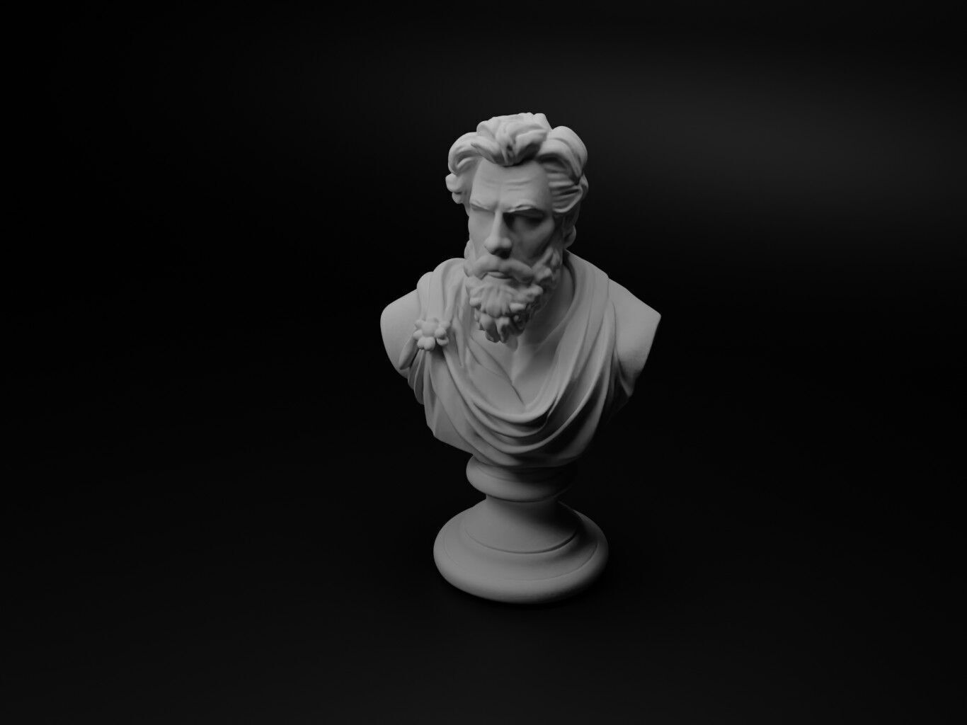 Rising Legend Bust Chess 3D print model_1