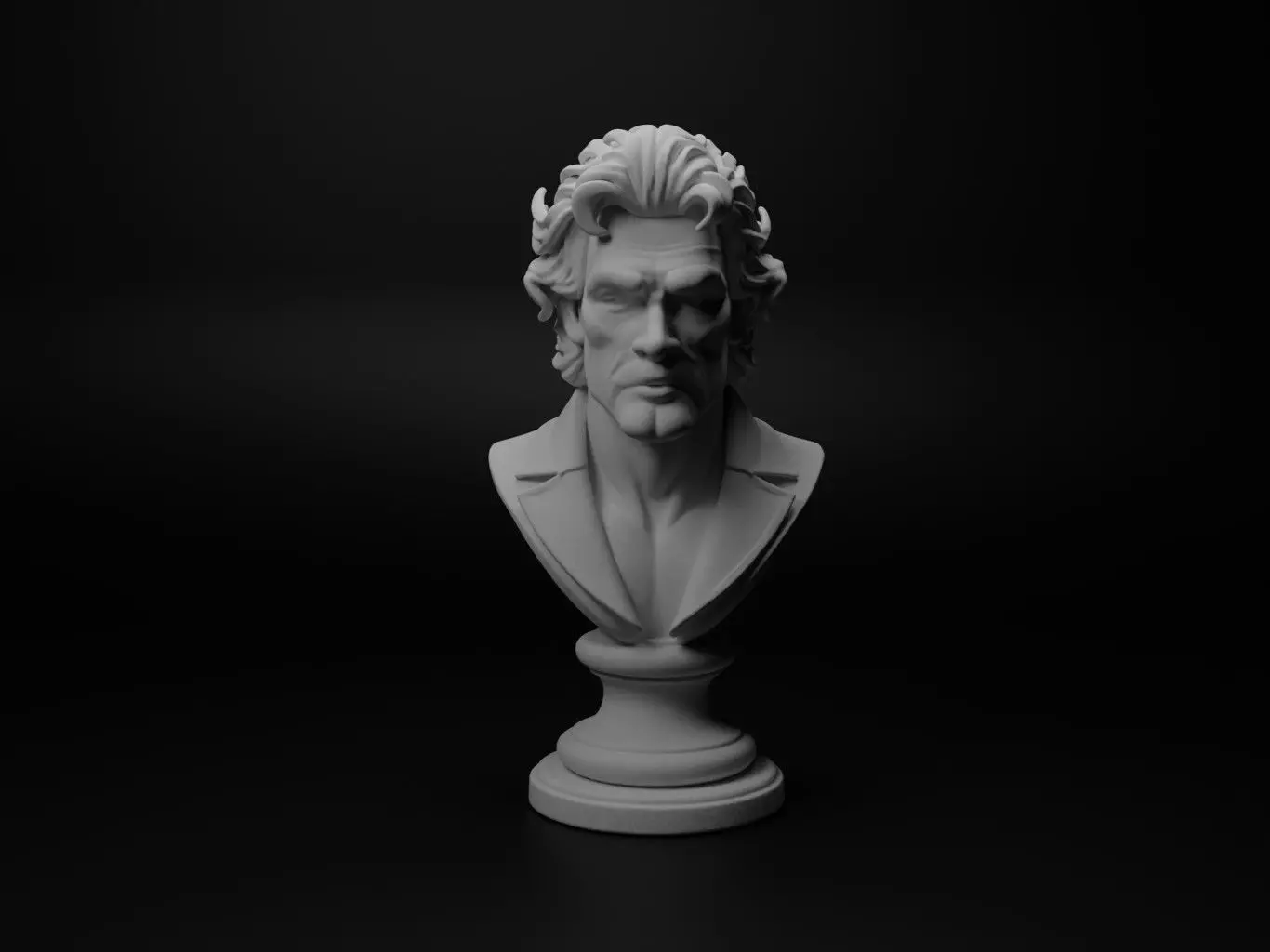 Rock Star Bust Chess 3D print model