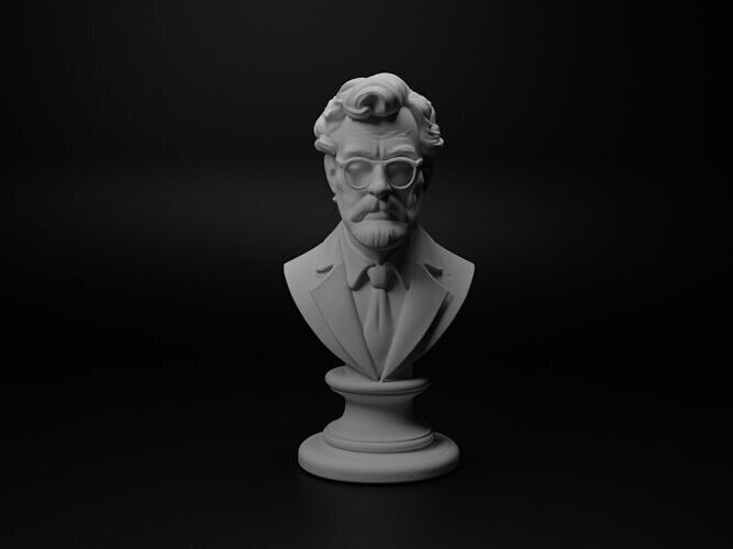 Scientist Bust Chess 3D print model