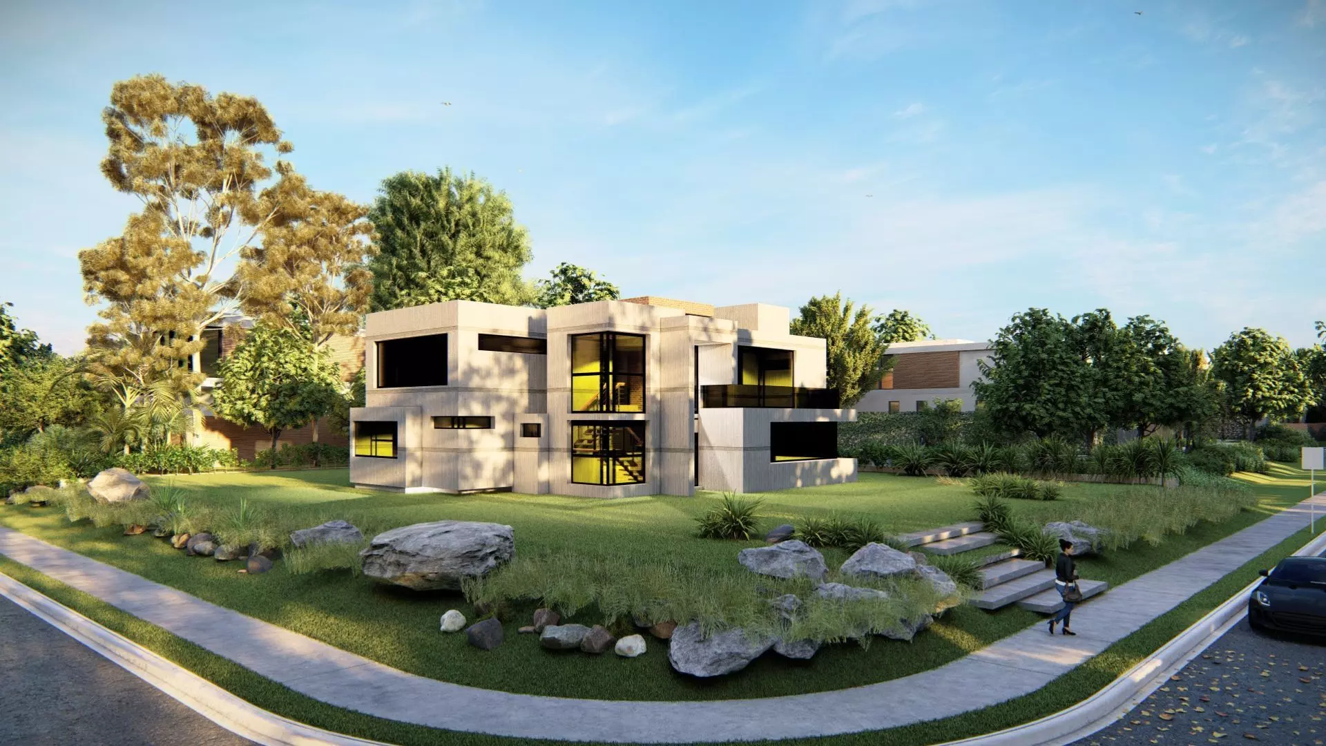 Casa Scene-villa-modern house 3D model