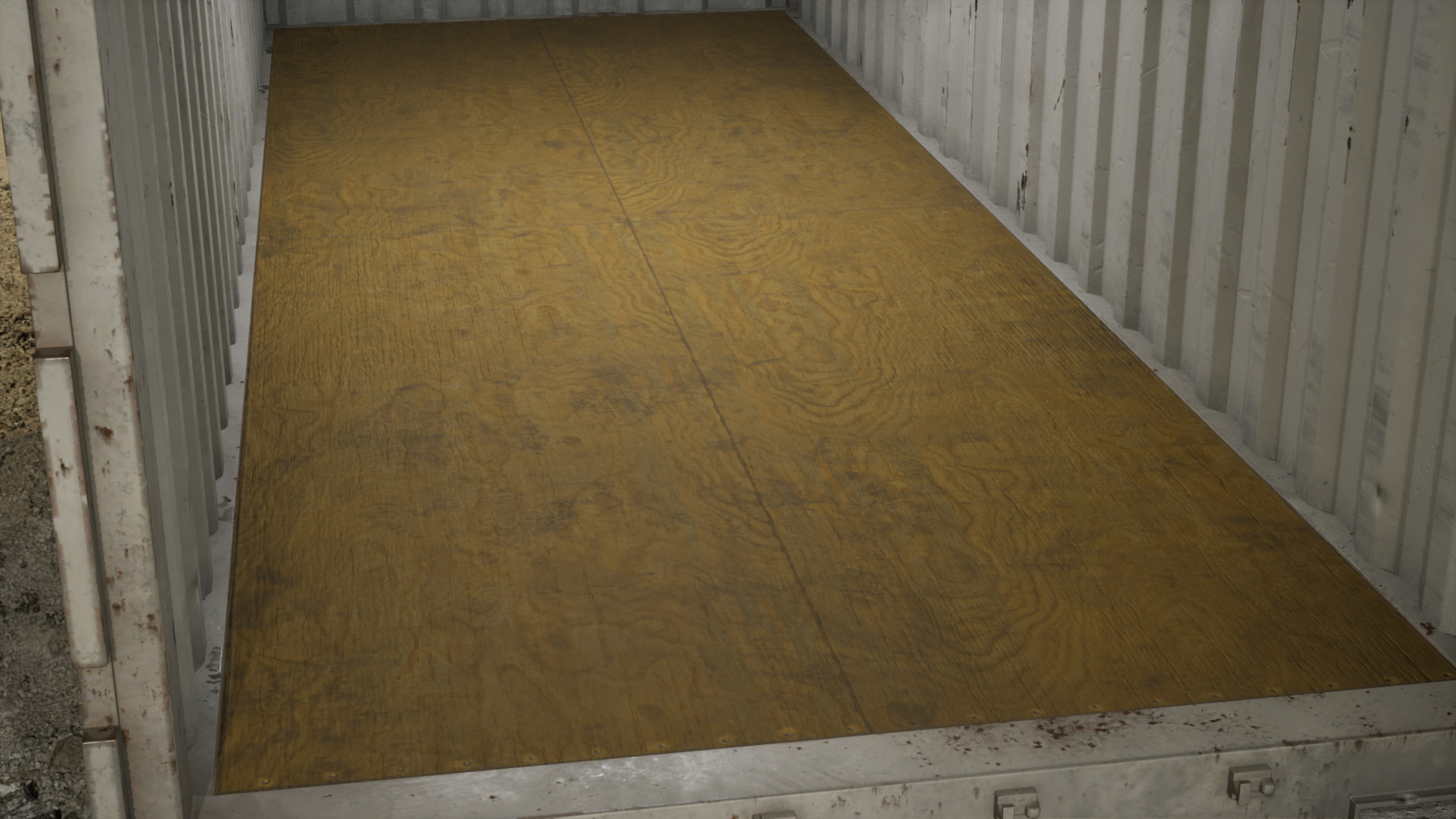 Shipping Container Low-poly 3D model_7