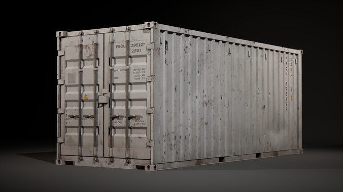 Shipping  Container Low-poly 3D model