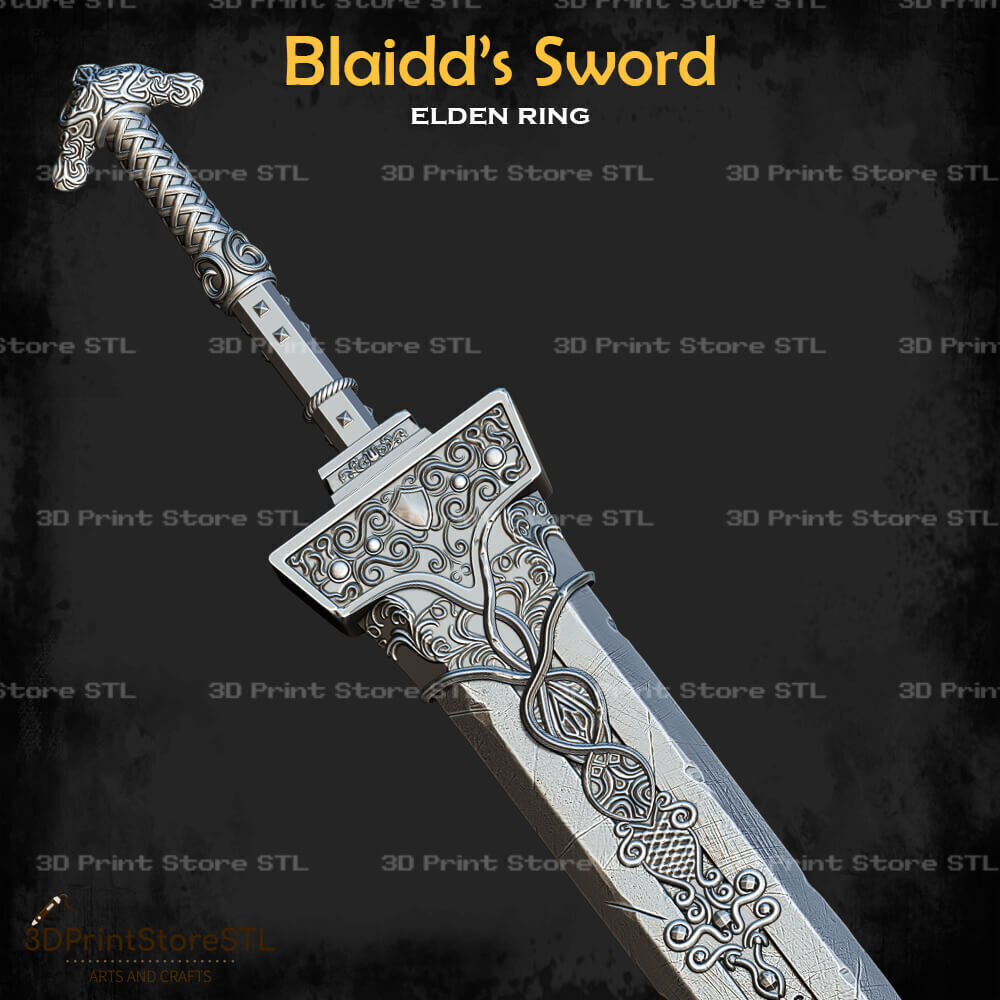 Blaidd Sword Cosplay Elden Ring - STL File 3D print model_1