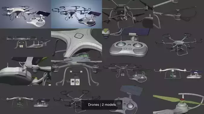 Drones 3D Model Collection