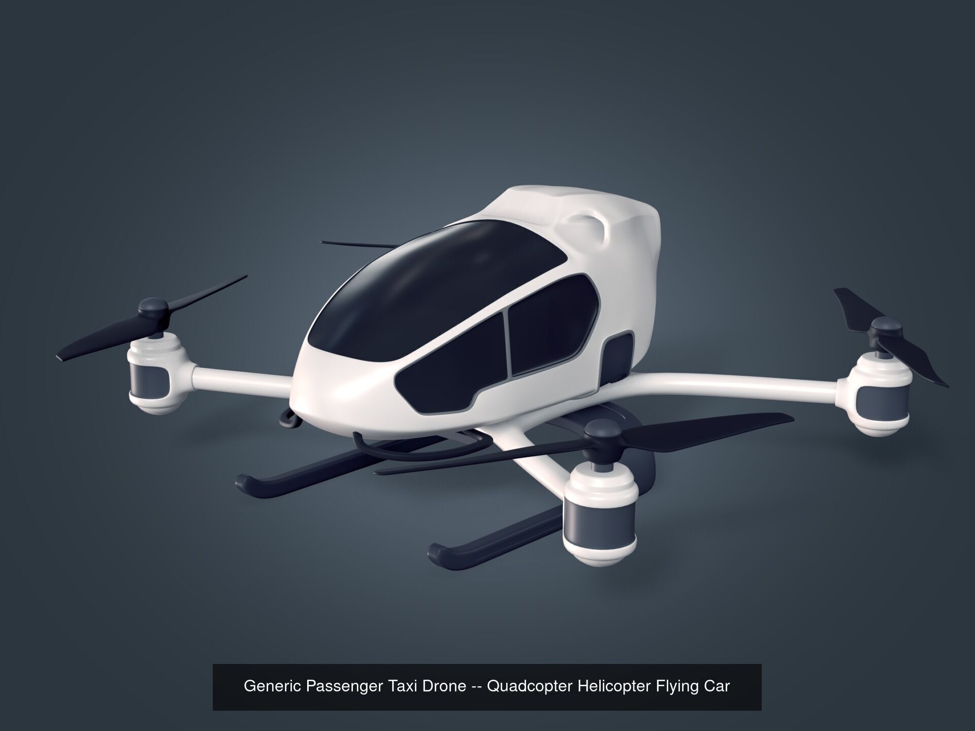 Generic Drones - Quadcopter - Hexacopter - Taxi 3D Model Collection_1