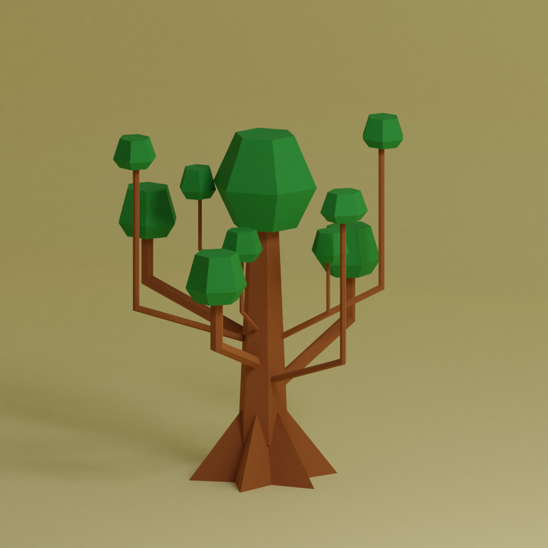 Low Poly Collection - 25 trees pack 9 Low-poly 3D model_11