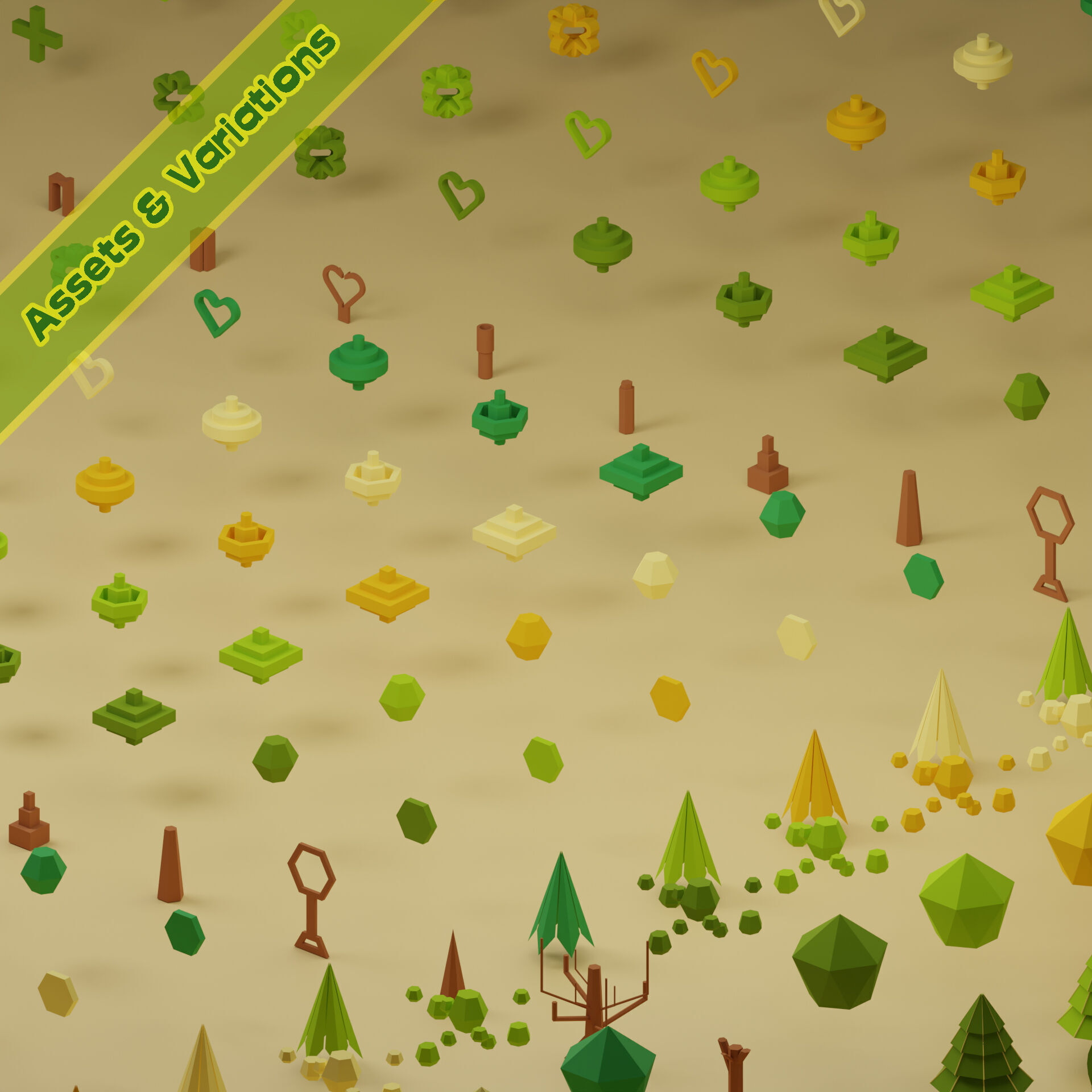 Low Poly Collection - 25 trees pack 9 Low-poly 3D model_2