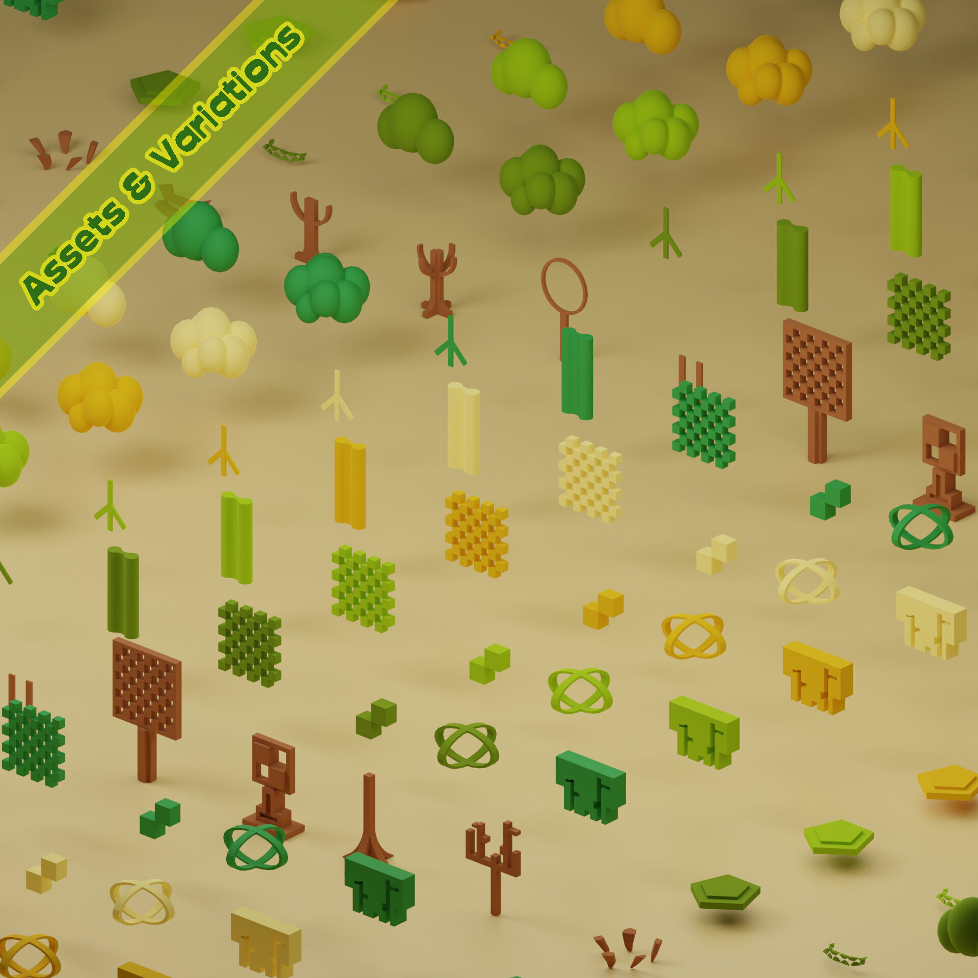 Low Poly Collection - 25 trees pack 9 Low-poly 3D model_1