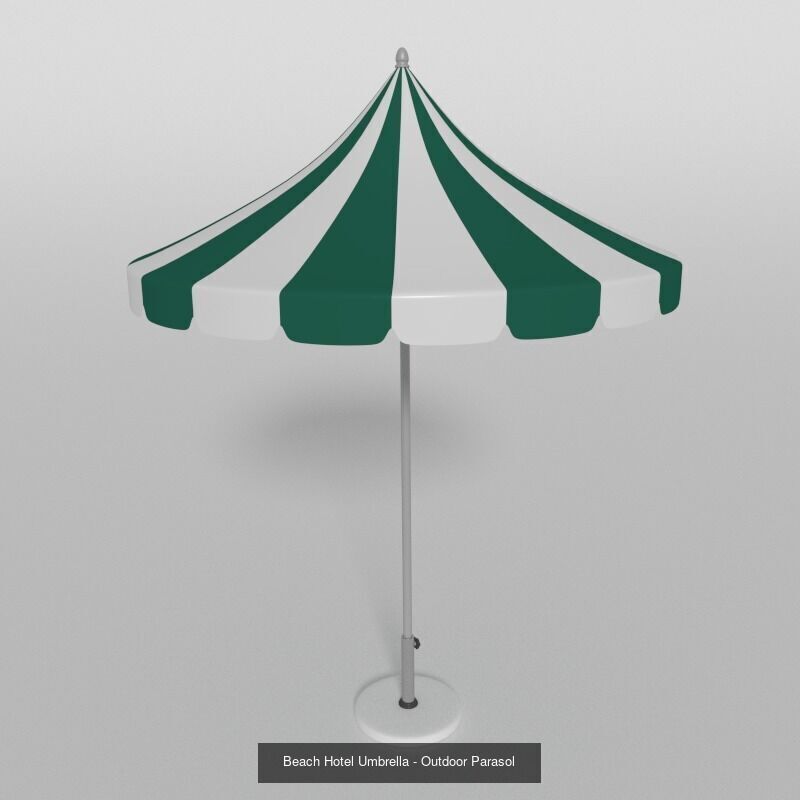 Patio Umbrellas 3D Model Collection_4