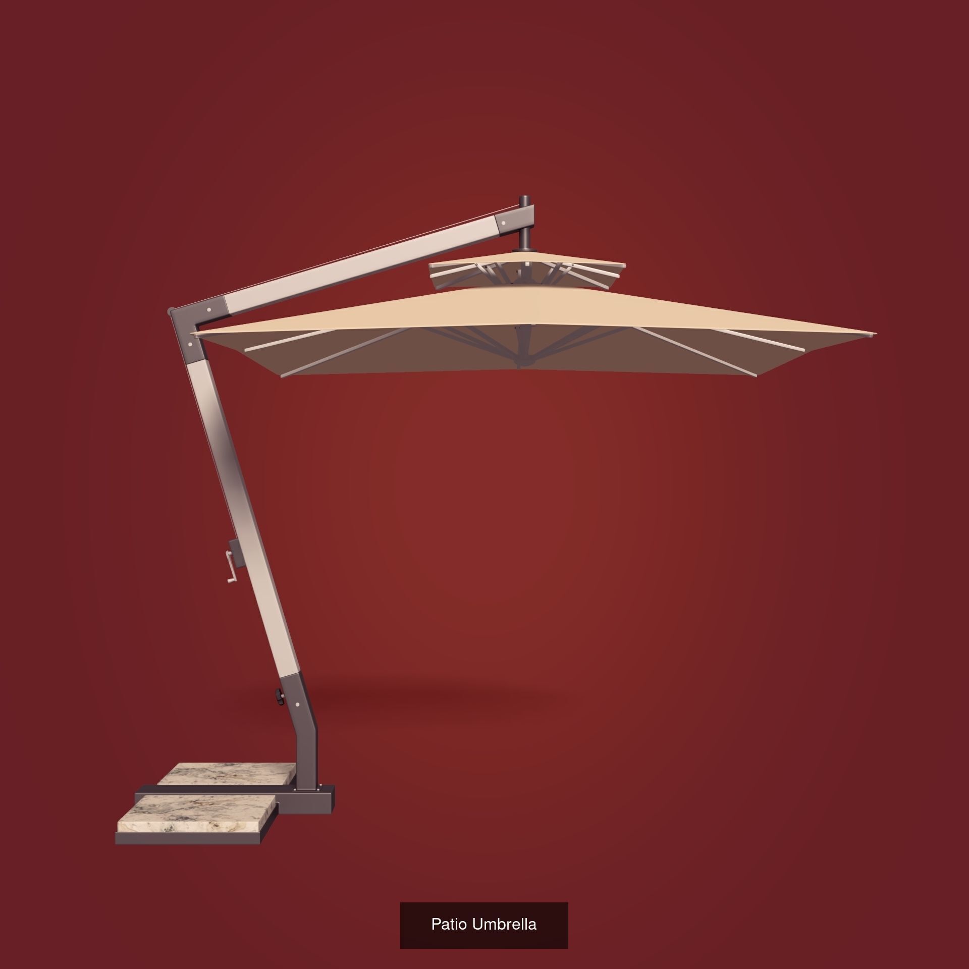 Patio Umbrellas 3D Model Collection_3