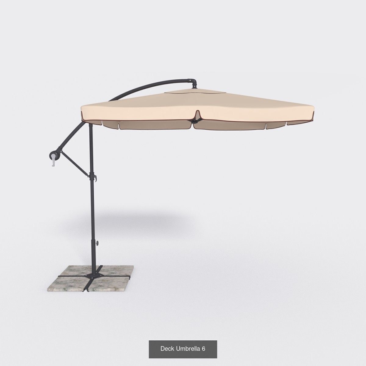 Patio - Deck Umbrella - Beach Parasol 3D Model Collection_2