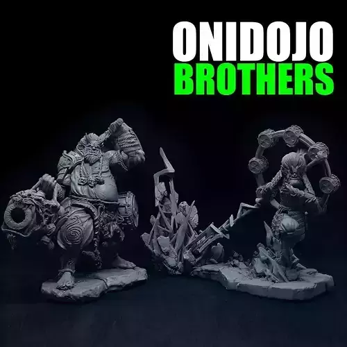 Oni Brothers - Raijin Fujin 3D print model