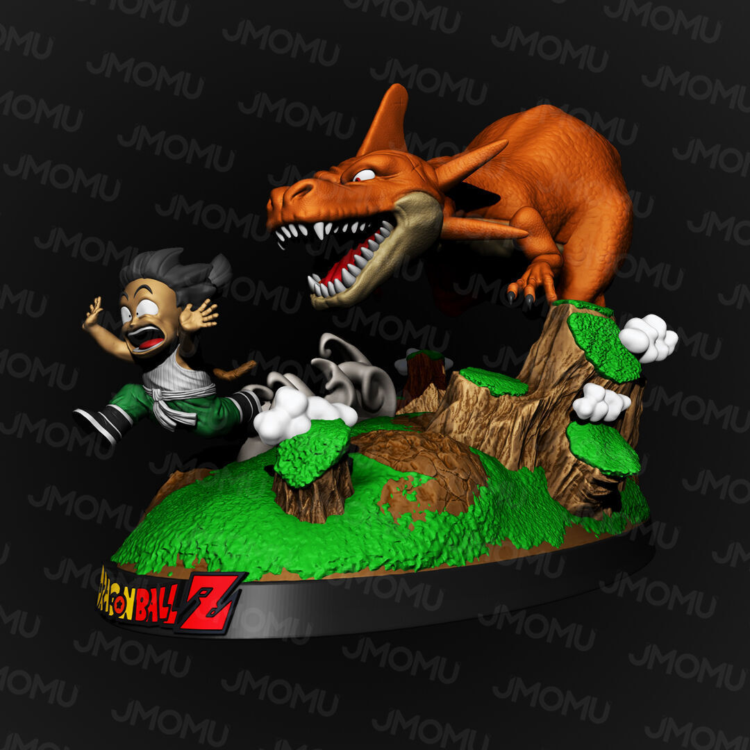 Gohan and Dino 3D print model_6