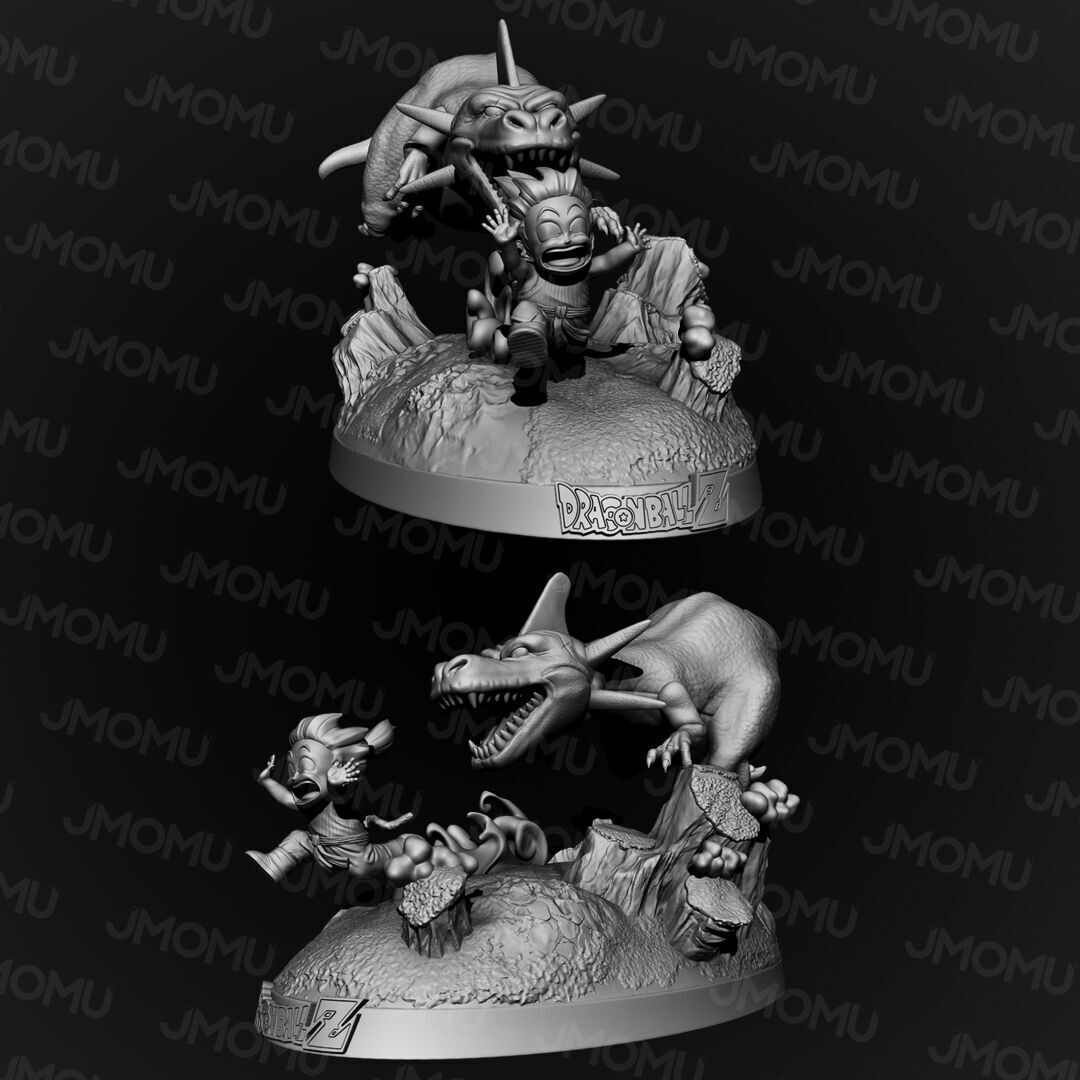 Gohan and Dino 3D print model_5