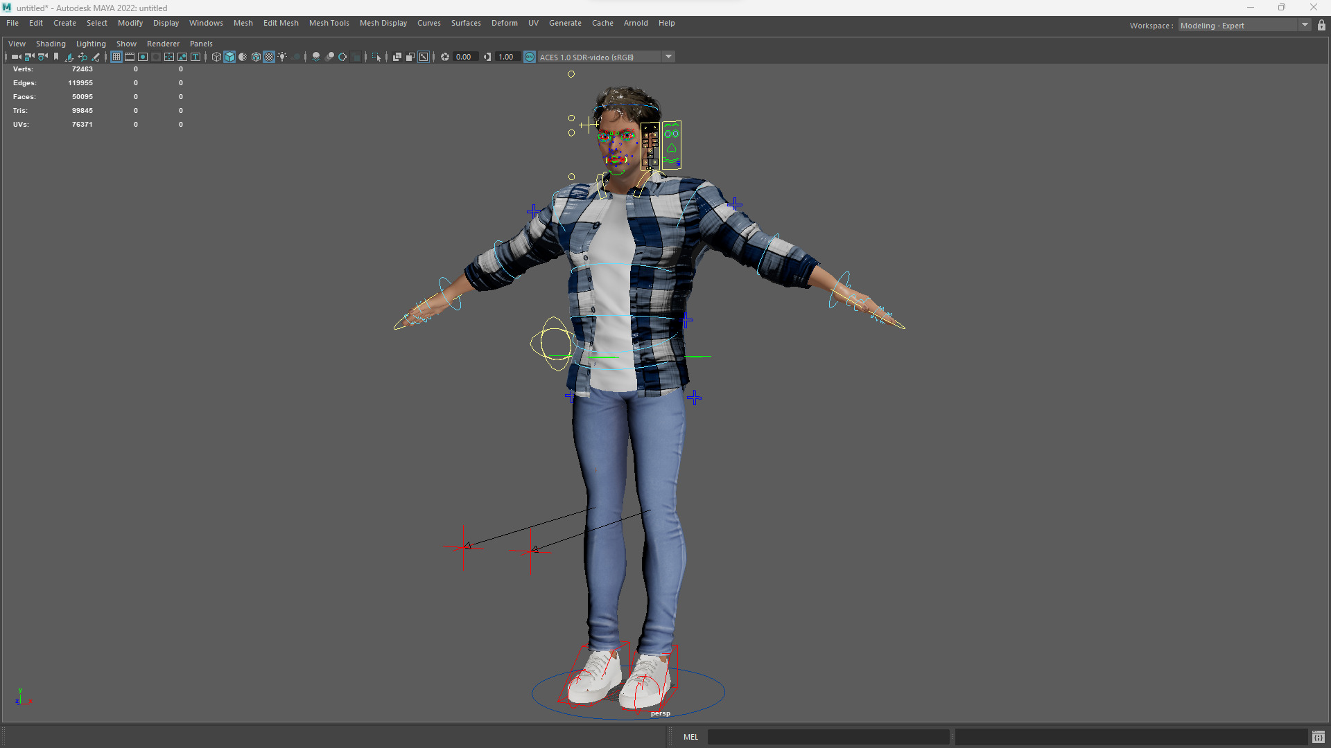 Intense Rugged Look Rigged Stylized Toon 3D Male Character Low-poly 3D model_20