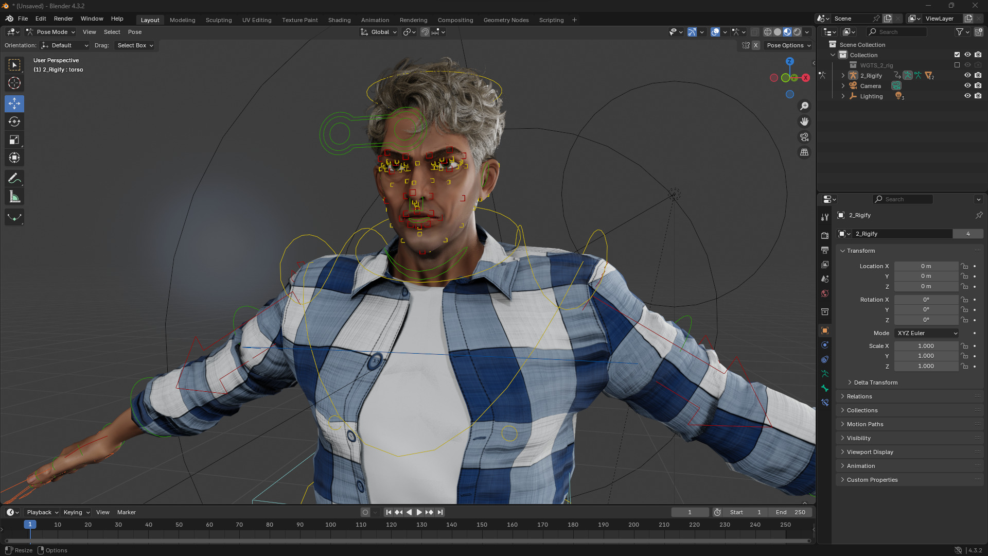 Intense Rugged Look Rigged Stylized Toon 3D Male Character Low-poly 3D model_15