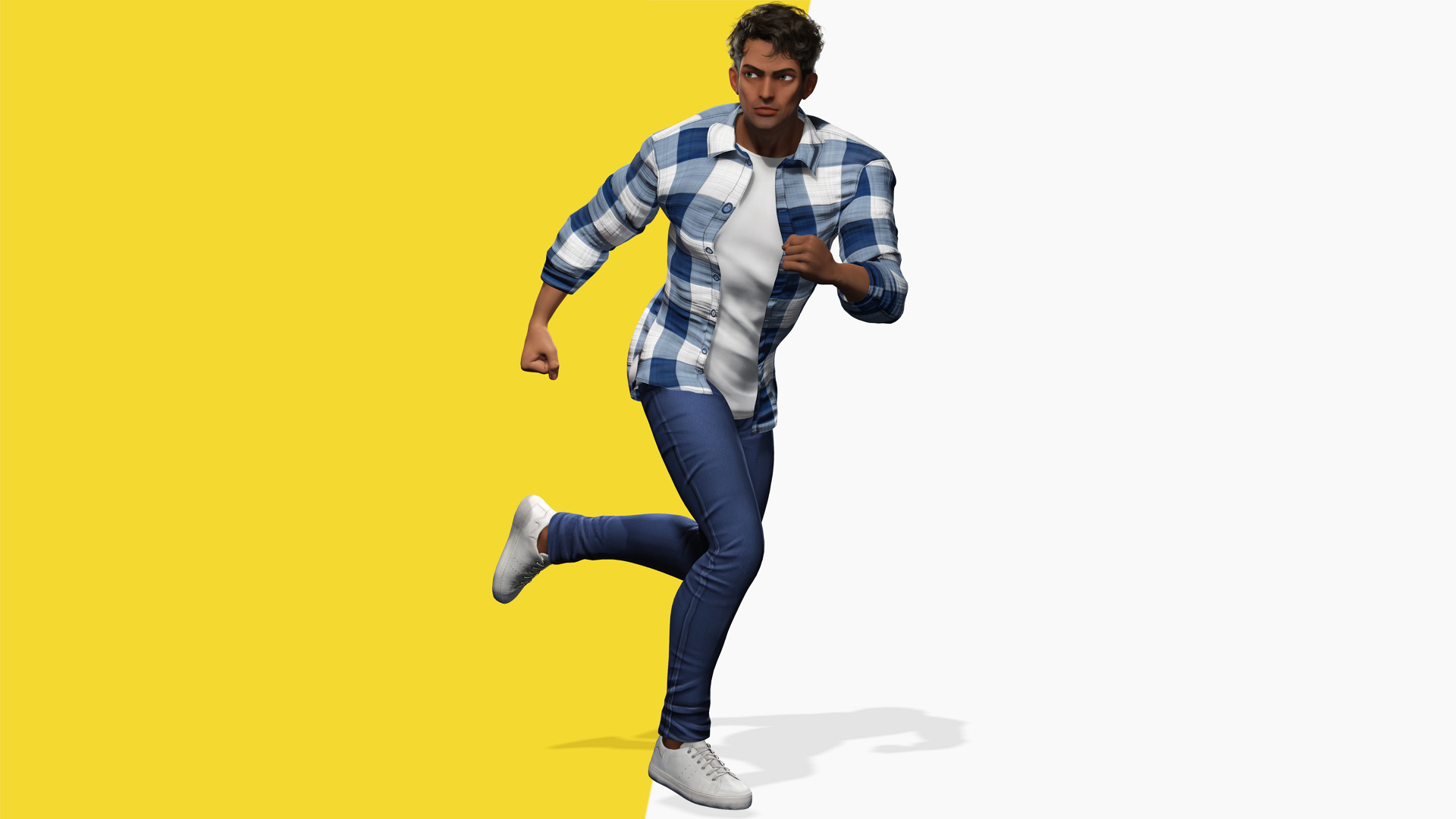 Intense Rugged Look Rigged Stylized Toon 3D Male Character Low-poly 3D model_9