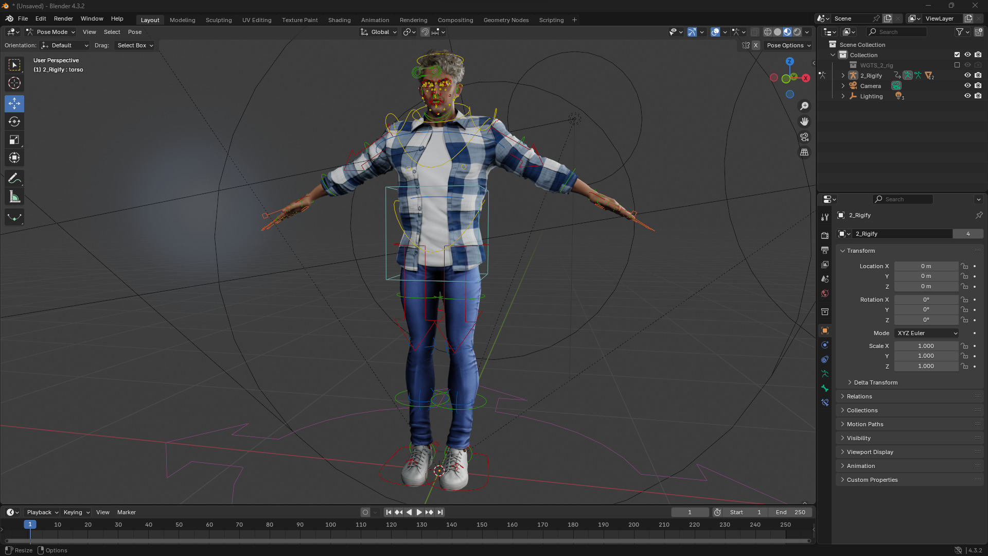 Intense Rugged Look Rigged Stylized Toon 3D Male Character Low-poly 3D model_16