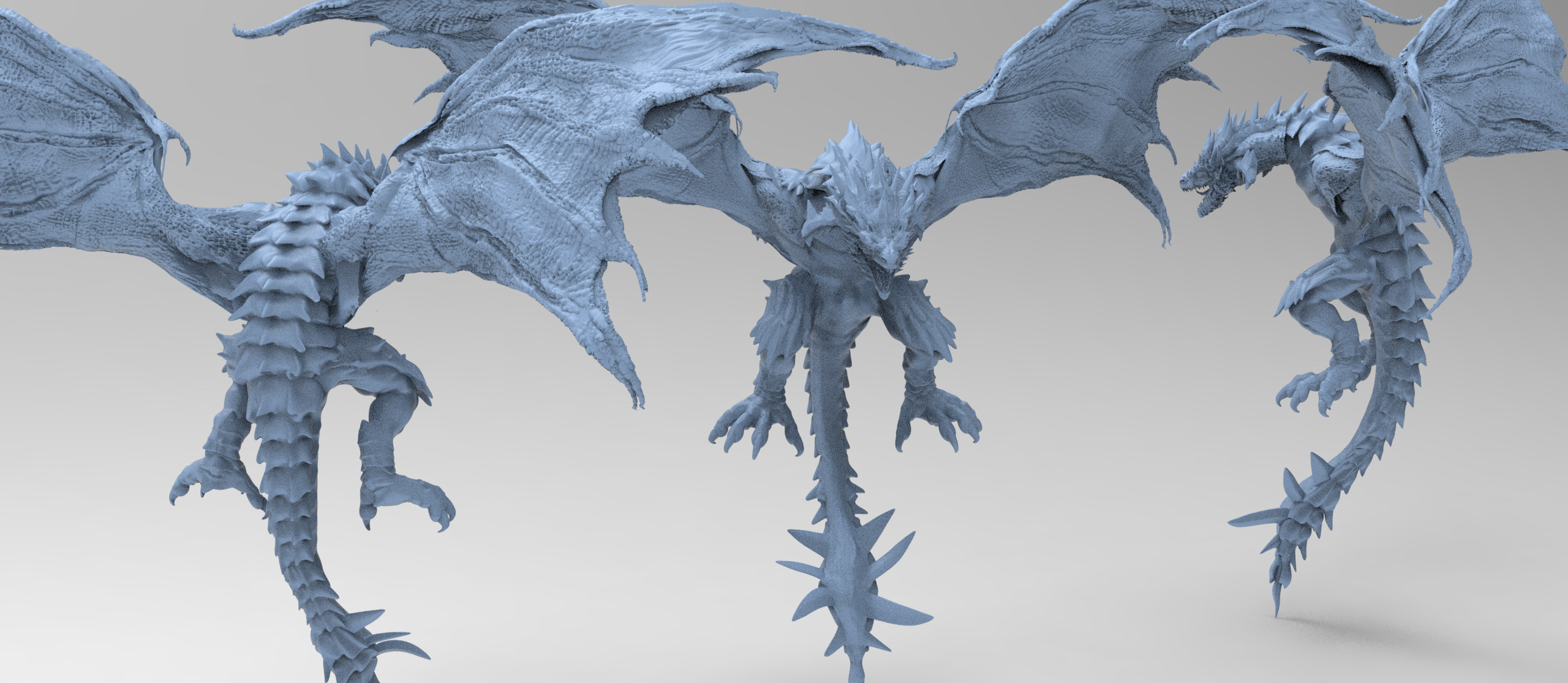 Jungle Dragon Print sculpture 3D print model_2