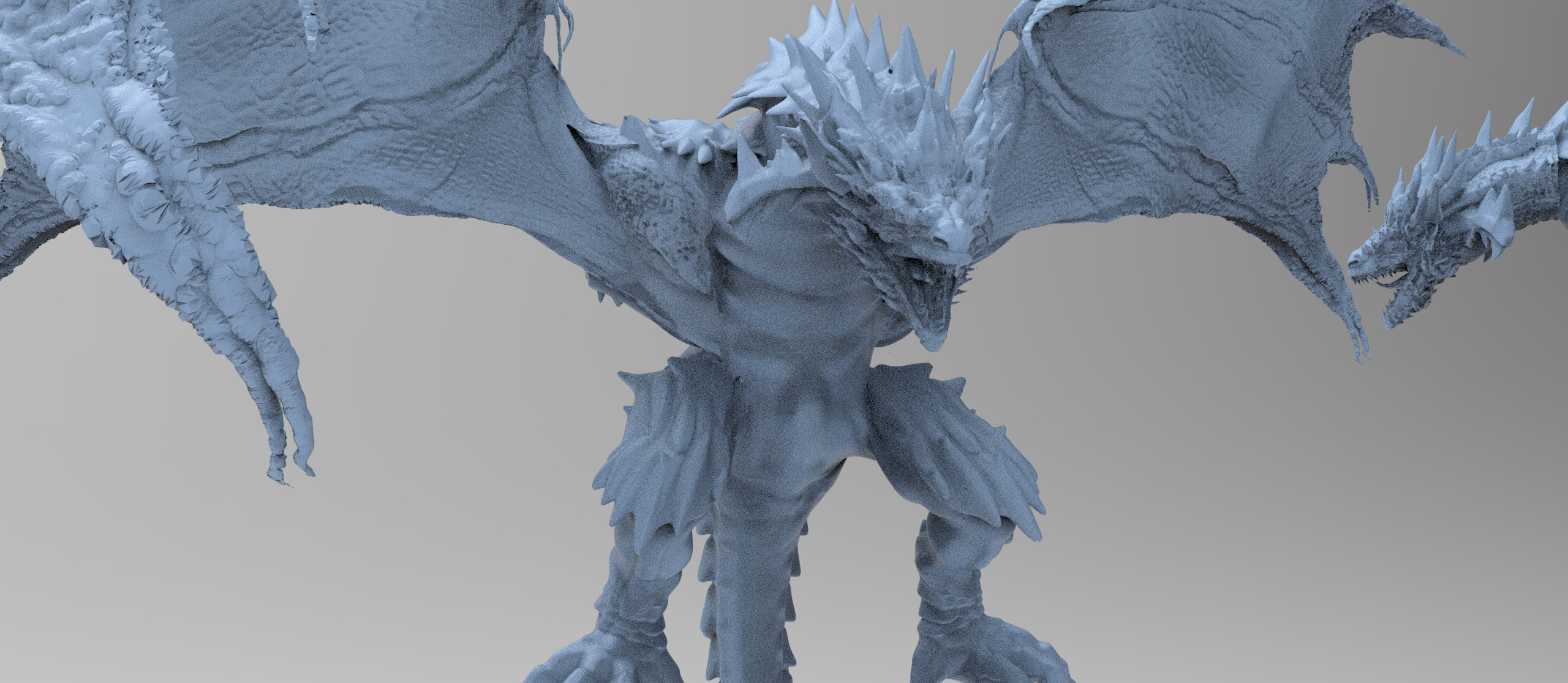 Jungle Dragon Print sculpture 3D print model_3