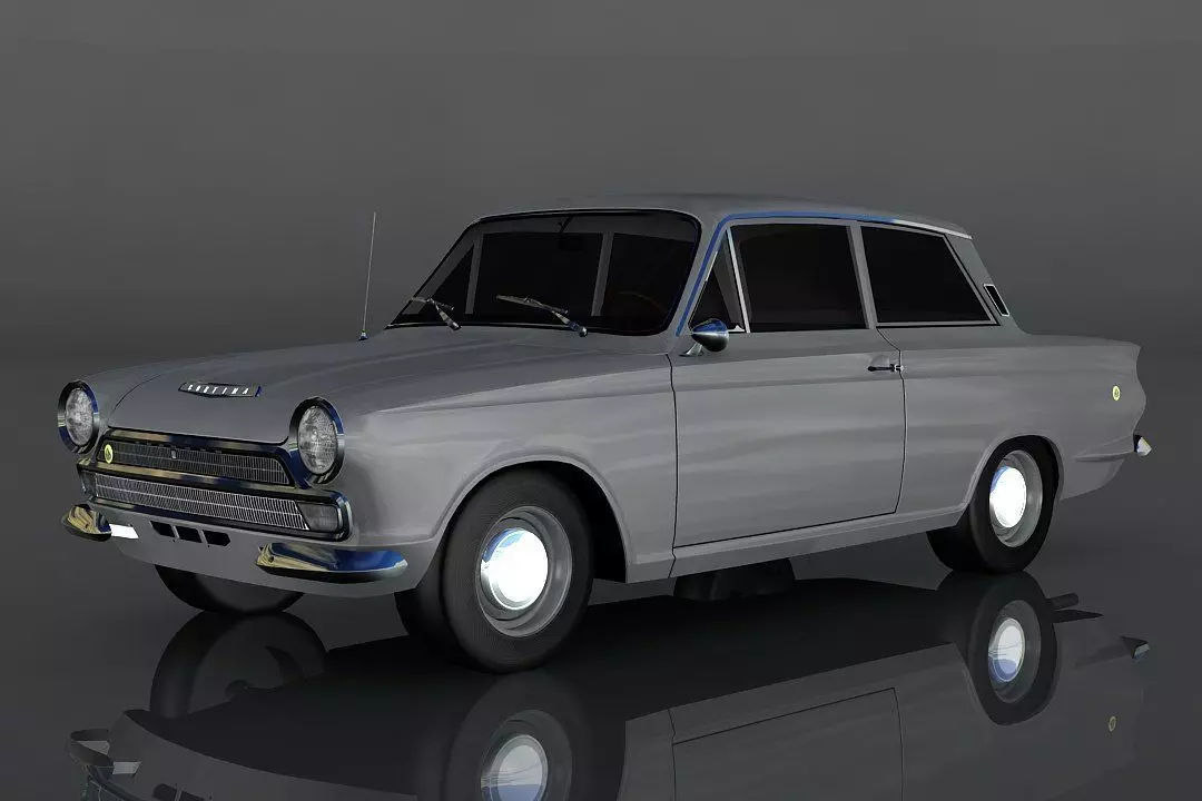 Lotus Cortina Low-poly 3D model