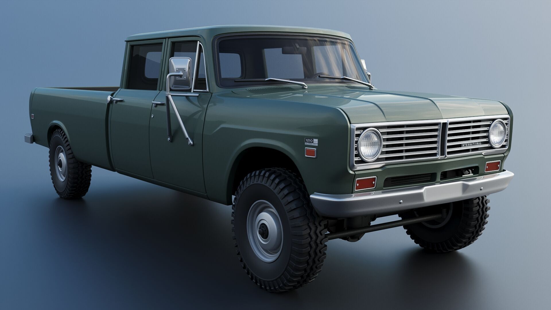 International Pickup Crew Cab 1972 3D print model_10