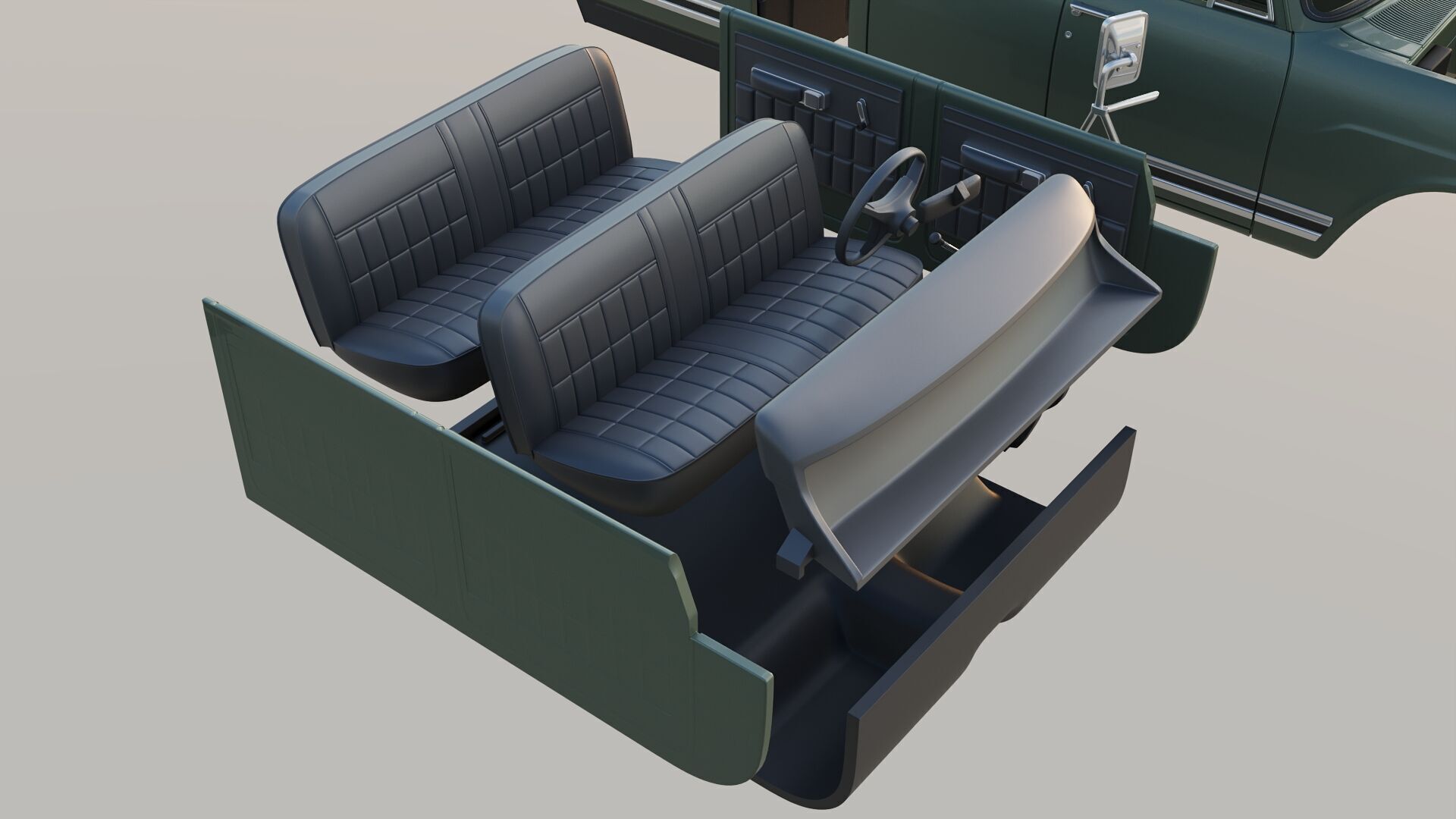 International Pickup Crew Cab 1972 3D print model_30