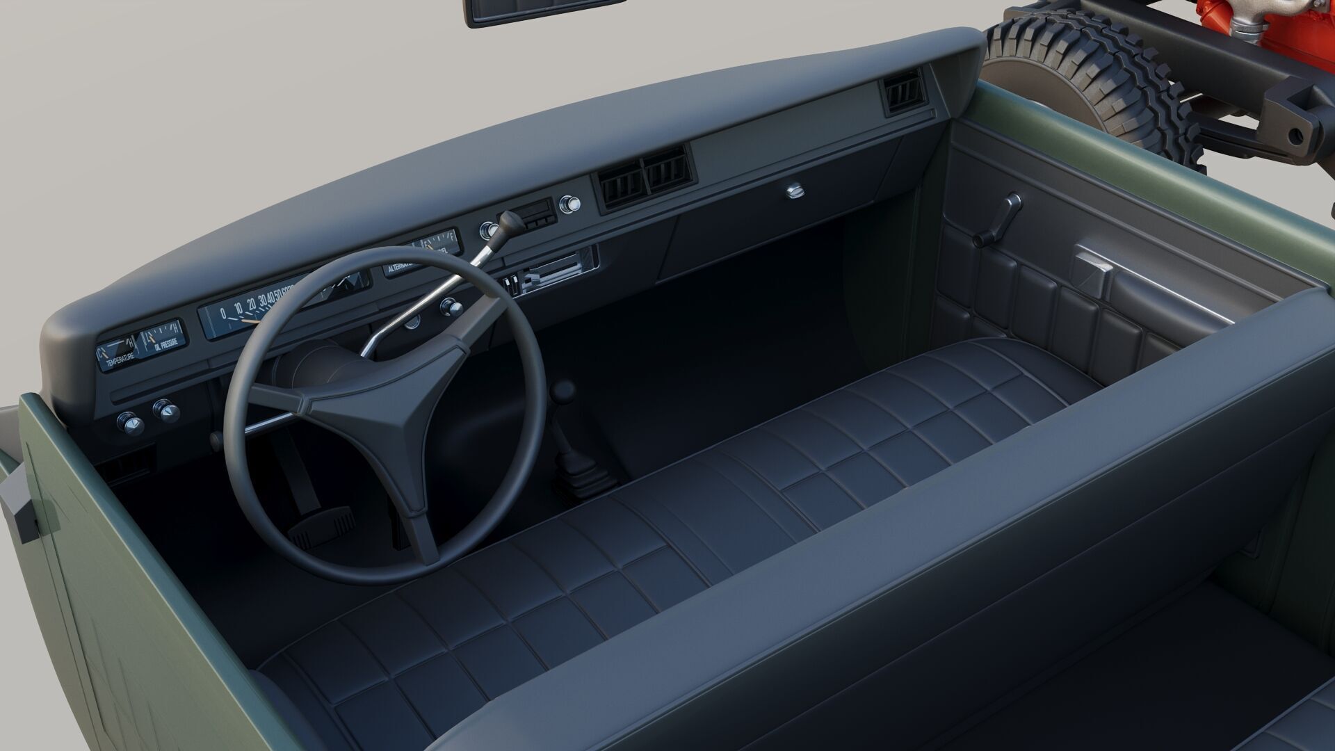 International Pickup Crew Cab 1972 3D print model_27