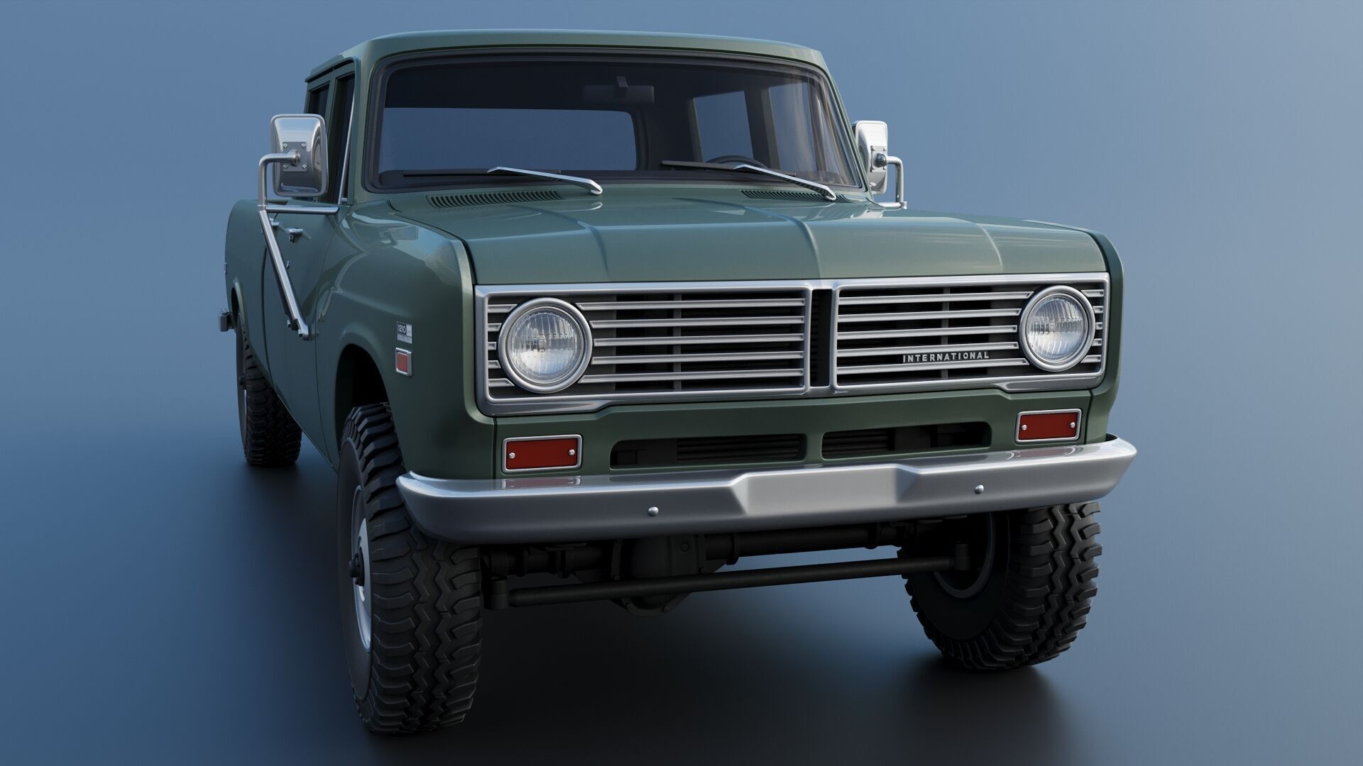 International Pickup Crew Cab 1972 3D print model_11