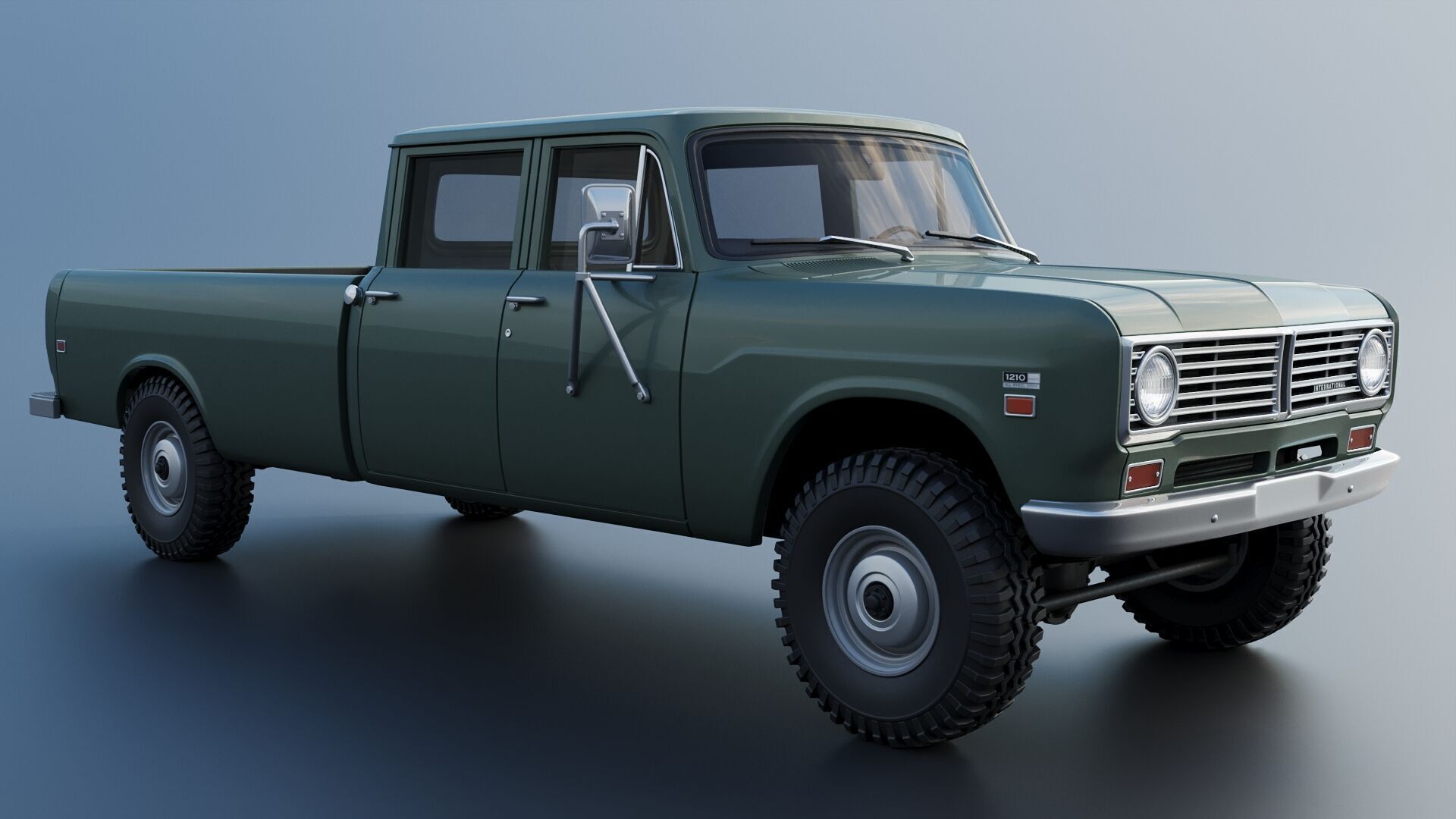 International Pickup Crew Cab 1972 3D print model_9