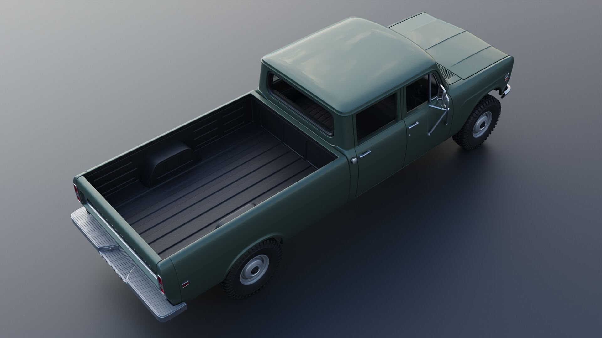 International Pickup Crew Cab 1972 3D print model_7