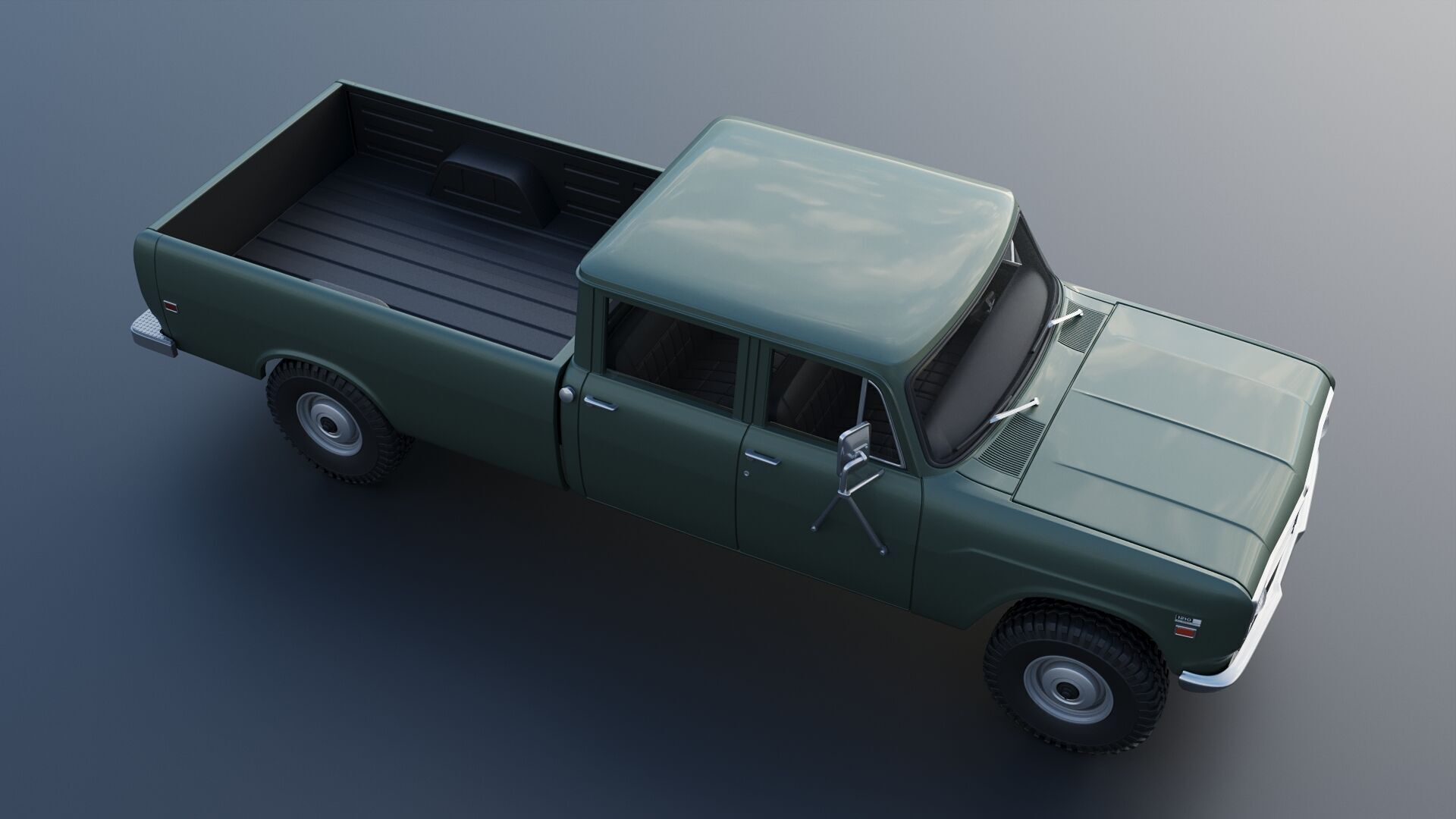International Pickup Crew Cab 1972 3D print model_12