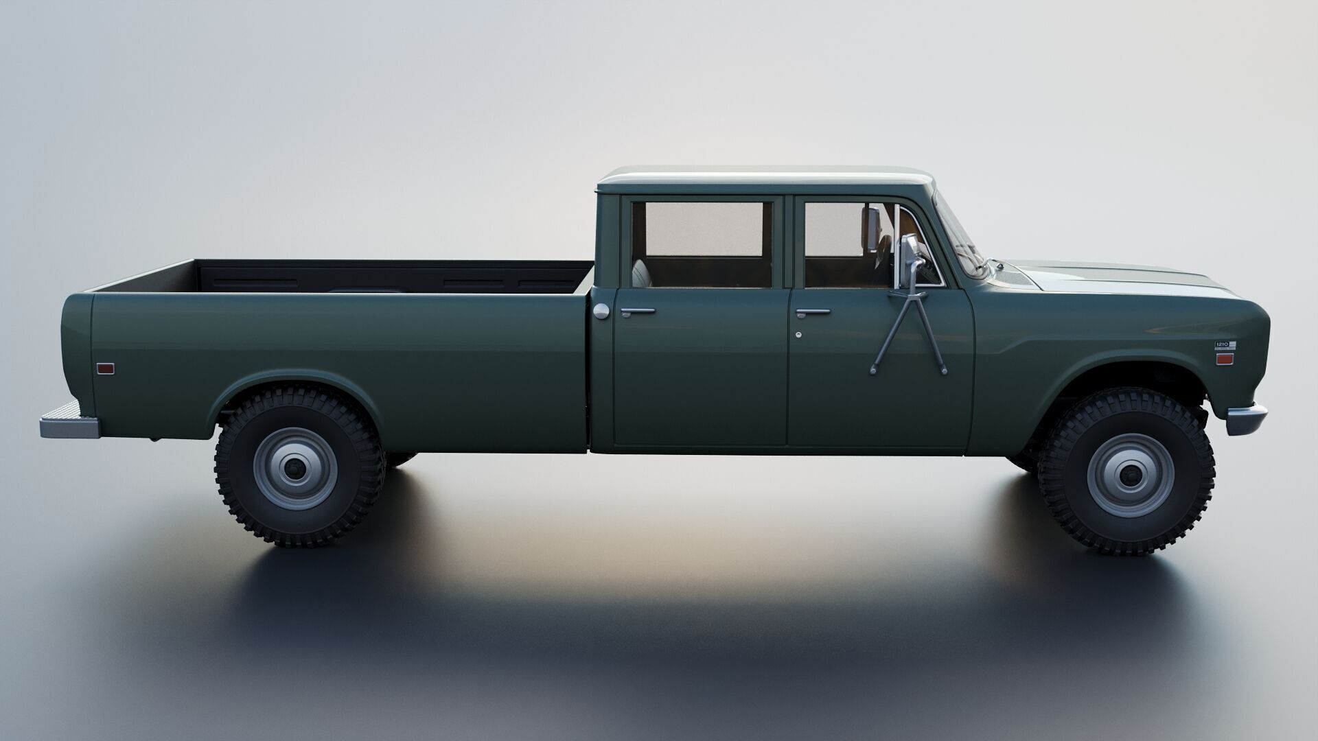 International Pickup Crew Cab 1972 3D print model_8