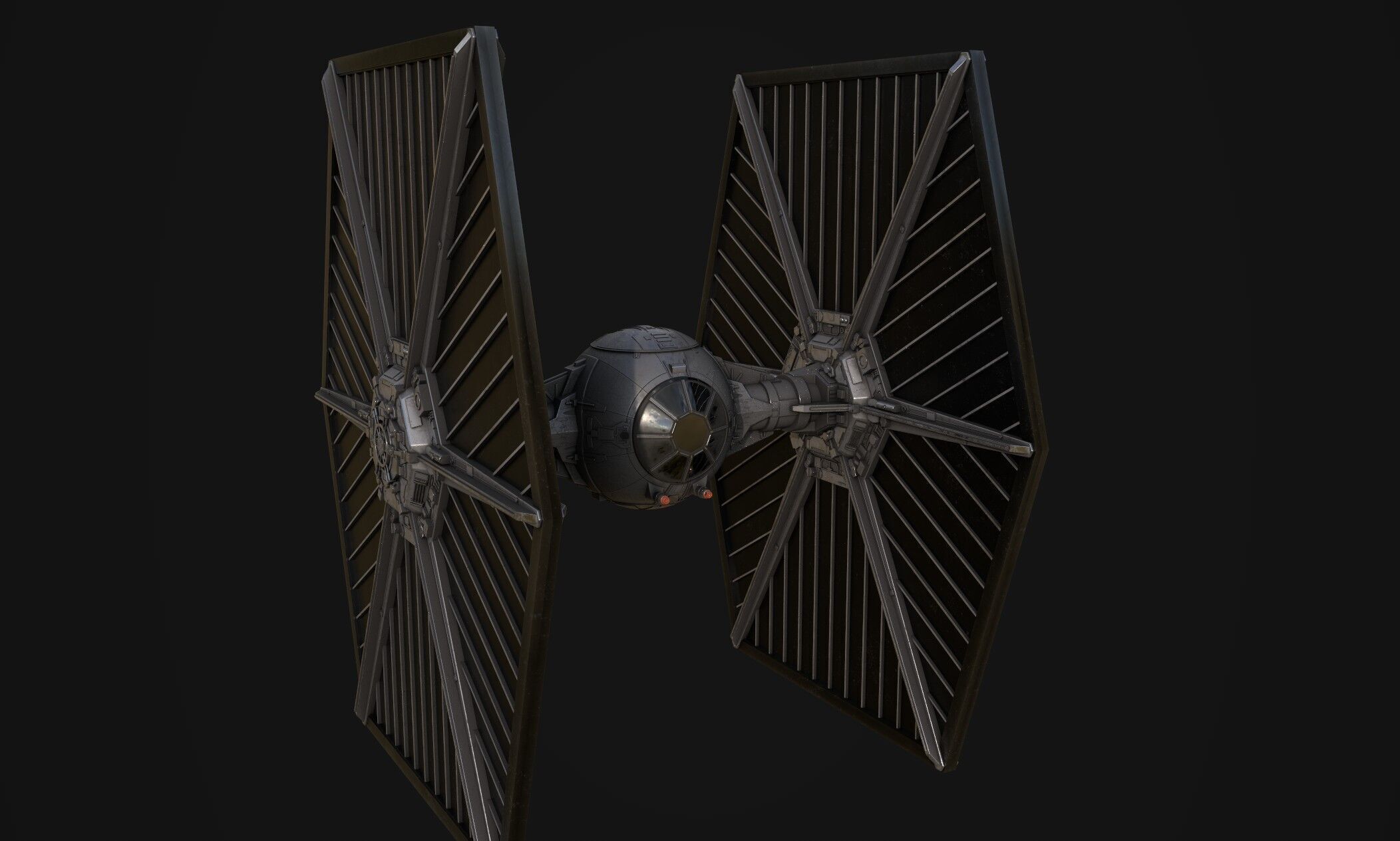 Star wars -Tie fighter - game ready-  detailed Low-poly 3D model_7