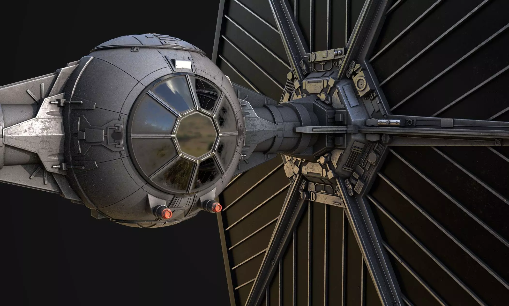 Star wars -Tie fighter - game ready-  detailed Low-poly 3D model_0