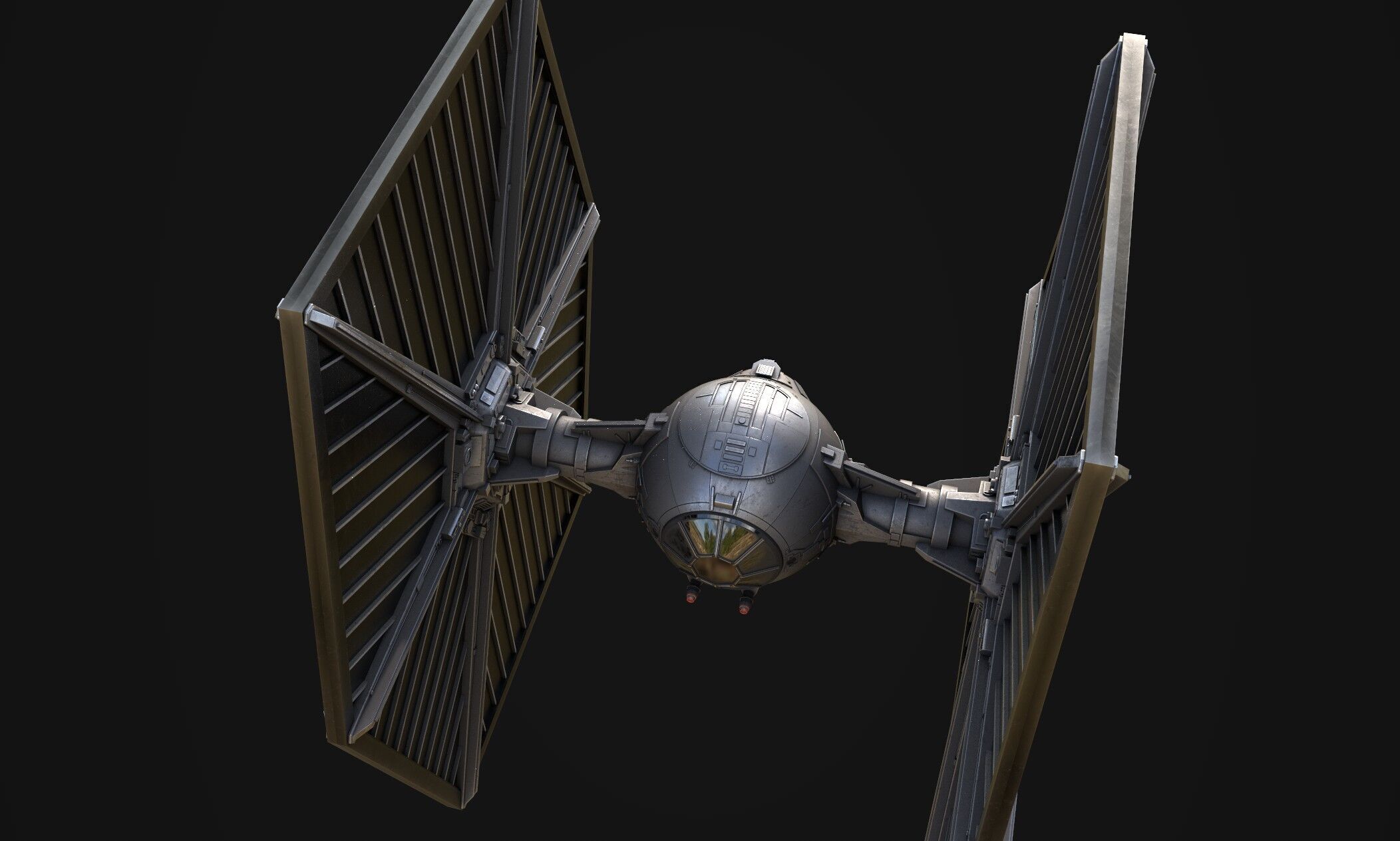 Star wars -Tie fighter - game ready-  detailed Low-poly 3D model_5