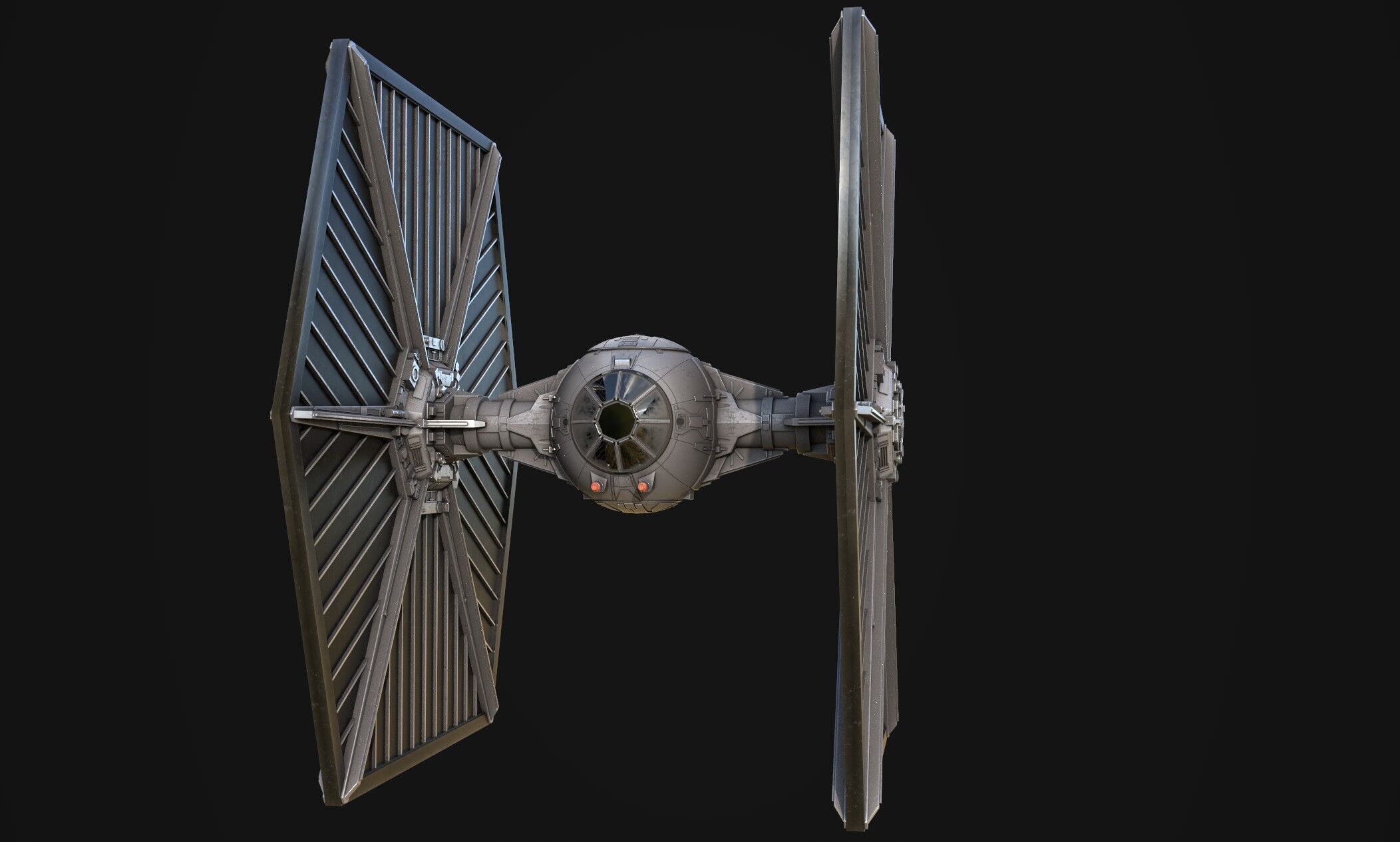 Star wars -Tie fighter - game ready-  detailed Low-poly 3D model_3