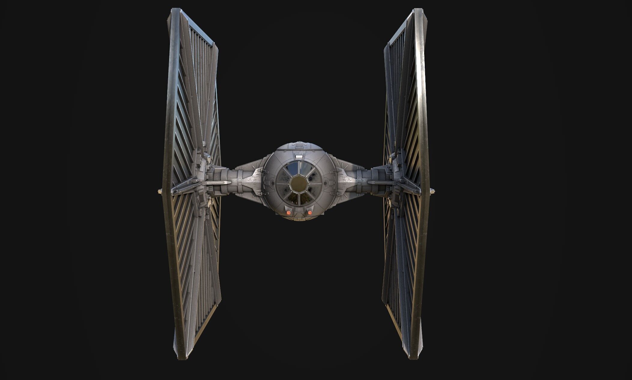 Star wars -Tie fighter - game ready-  detailed Low-poly 3D model_2