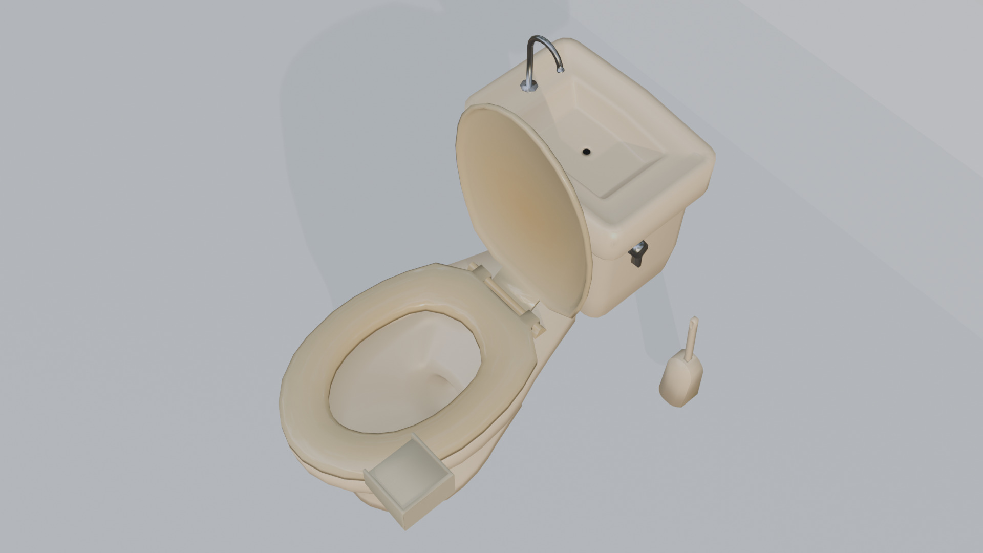 Restroom set Unity shader ready Low-poly 3D model_4